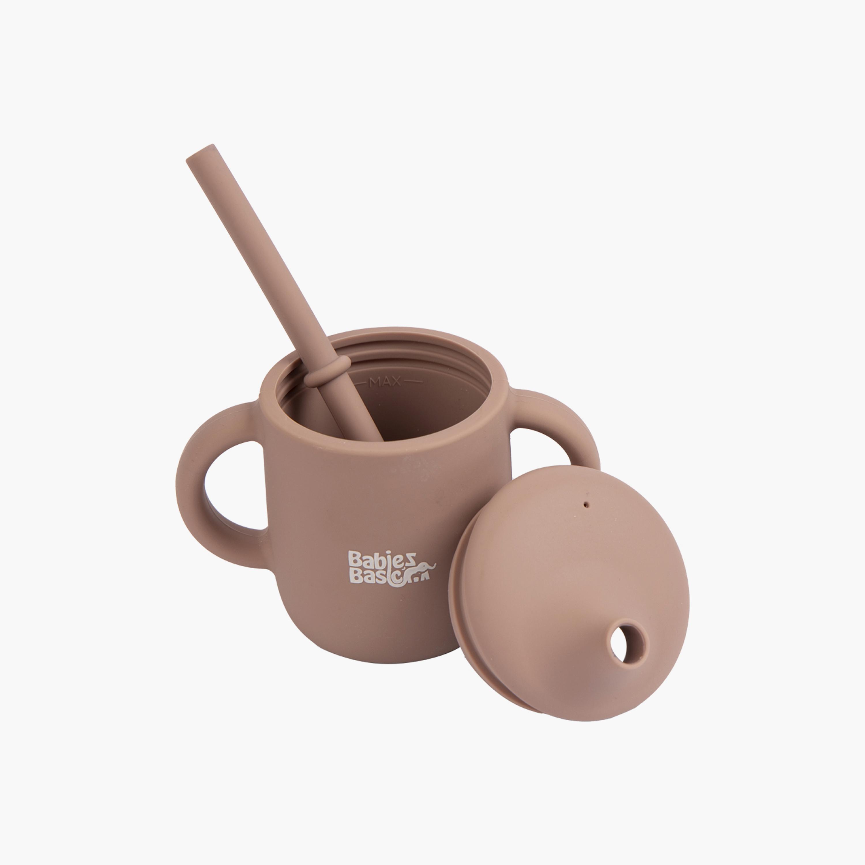 كوب تدريب سيليكون للمرحلة 2 مع مقابض من بيبيز بيزيك-baby-feeding-mealtimeessentials-image-4