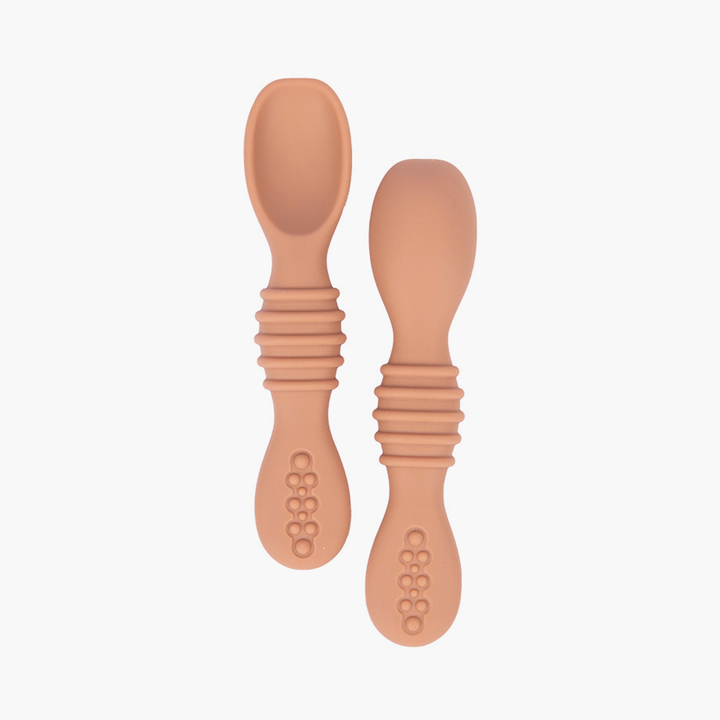 Babies Basic 2-Piece Soft Tip BPA Free Silicone First Stage Training Spoons-baby-feeding-mealtimeessentials-image-1