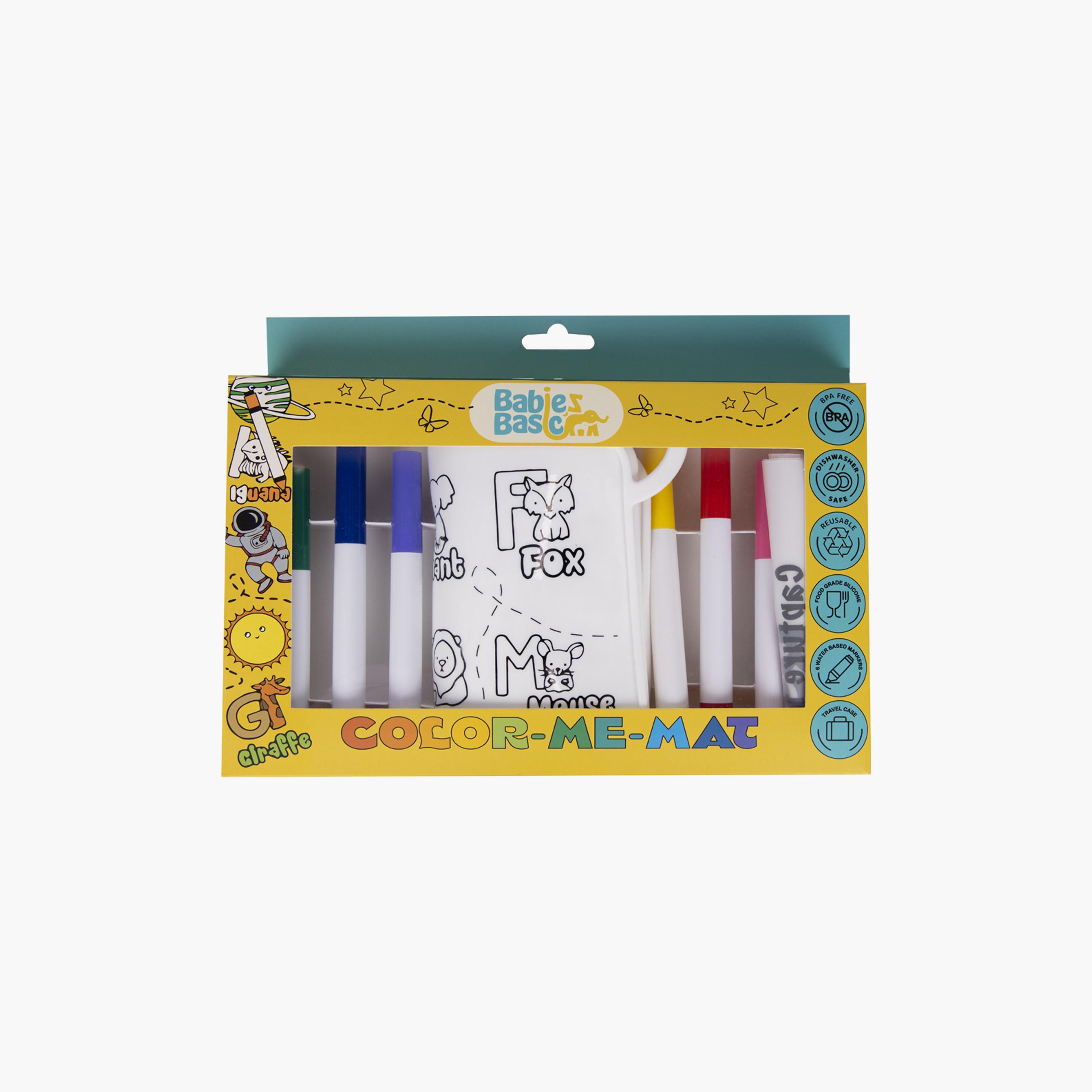 Babies Basic Reusable Silicone Colouring Mat with Pens & Travel Case - English Alphabet Design-school-artsandcrafts-image-5