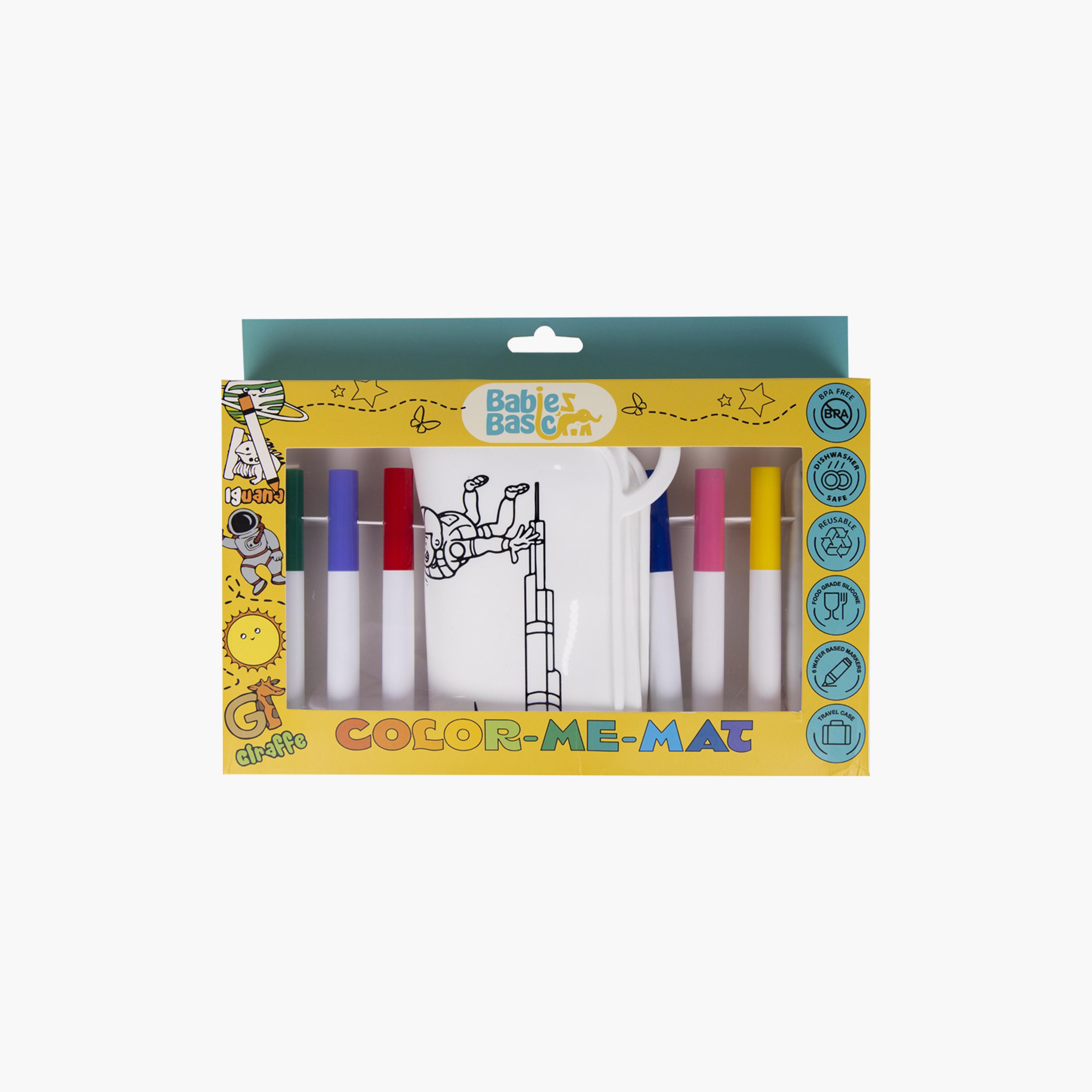Babies Basic Reusable Silicone Colouring Mat with Pens & Travel Case - Dubai Design-school-artsandcrafts-image-5