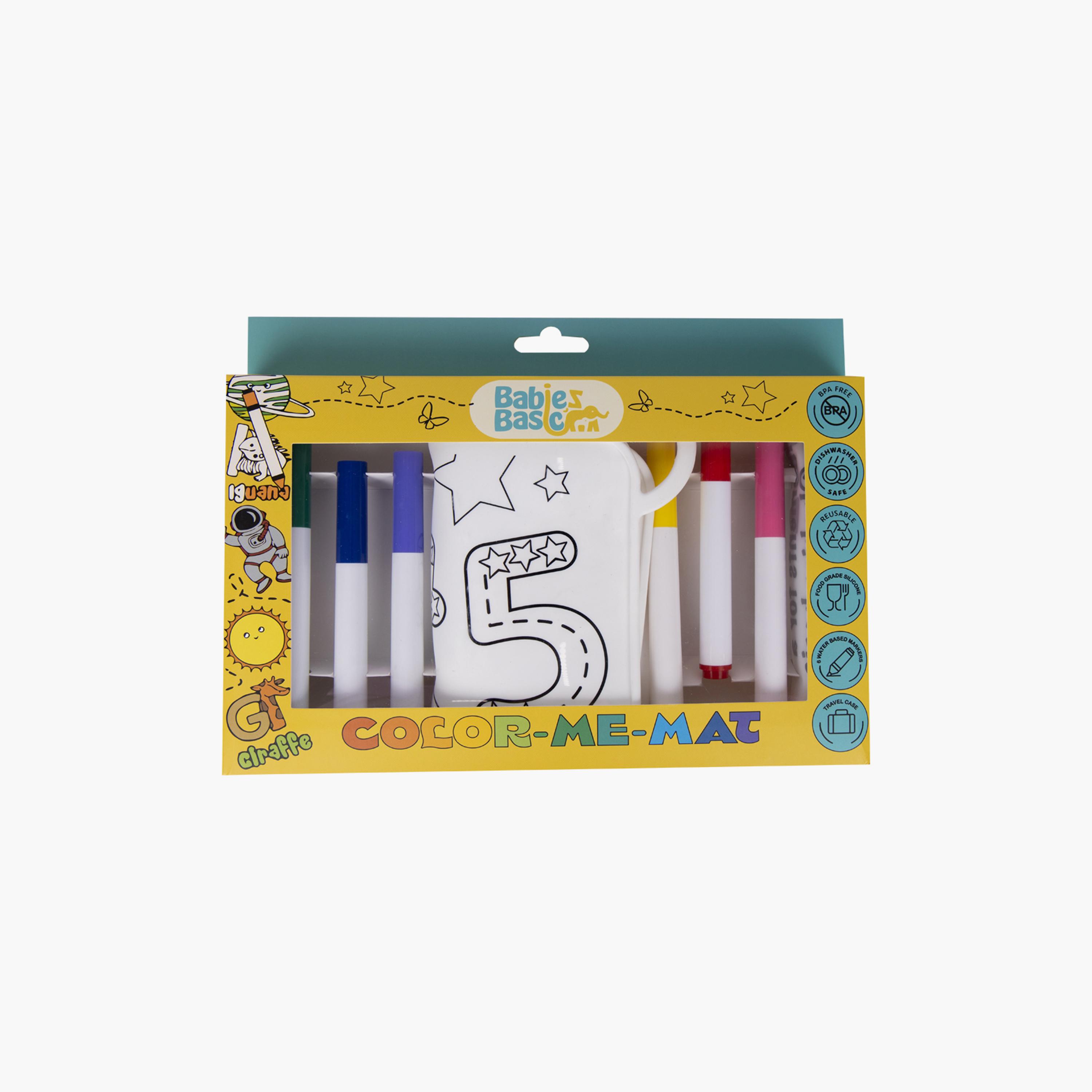 Babies Basic Reusable Silicone Colouring Mat with Pens & Travel Case - Number Design-school-artsandcrafts-image-5