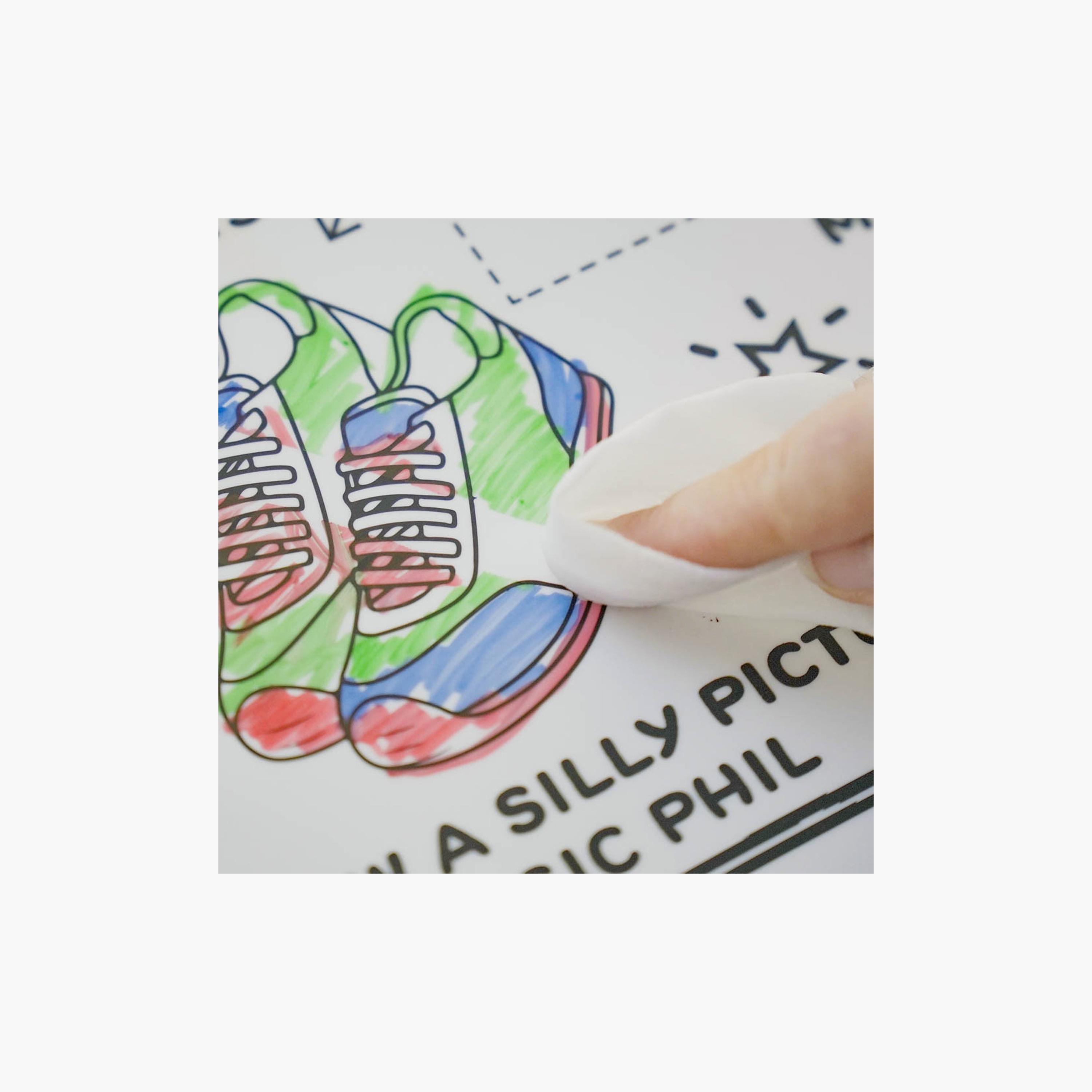 Babies Basic Reusable Silicone Colouring Mat with Pens & Travel Case - Magic Phil-school-artsandcrafts-image-3