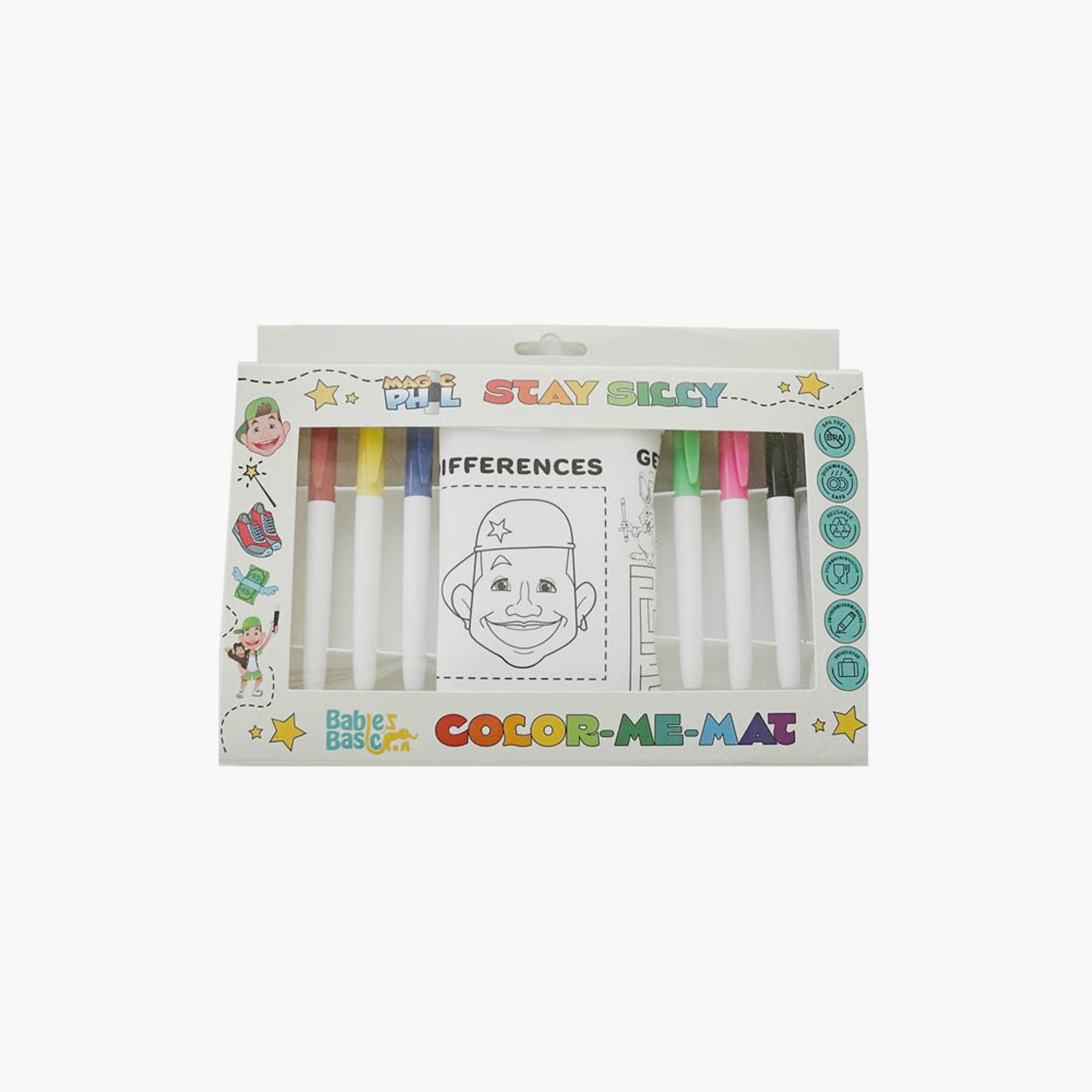 Babies Basic Reusable Silicone Colouring Mat with Pens & Travel Case - Magic Phil-school-artsandcrafts-image-4