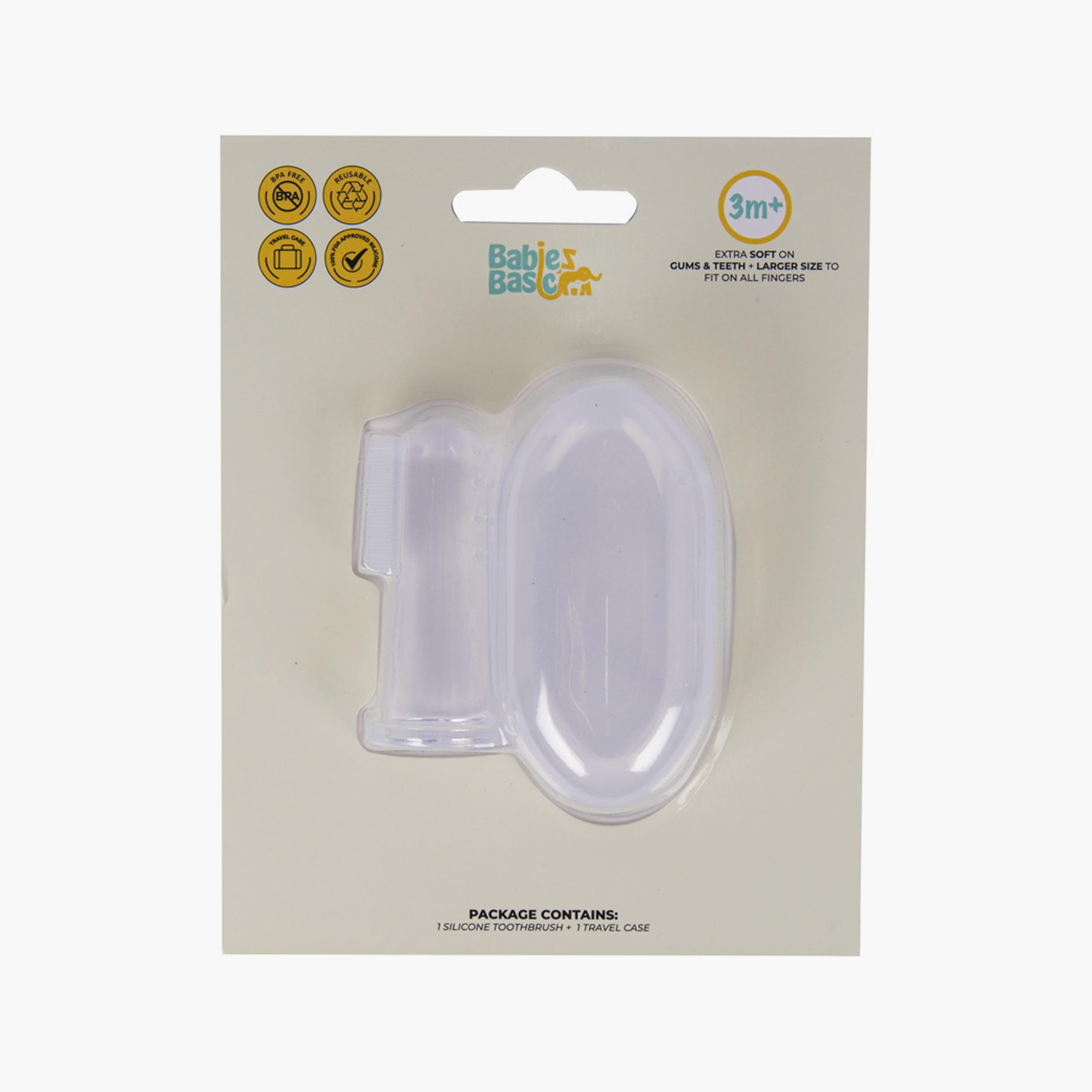 Babies Basic 2-Piece Silicone Toothbrush with Travel Case-baby-bathandcare-oralcare-image-1