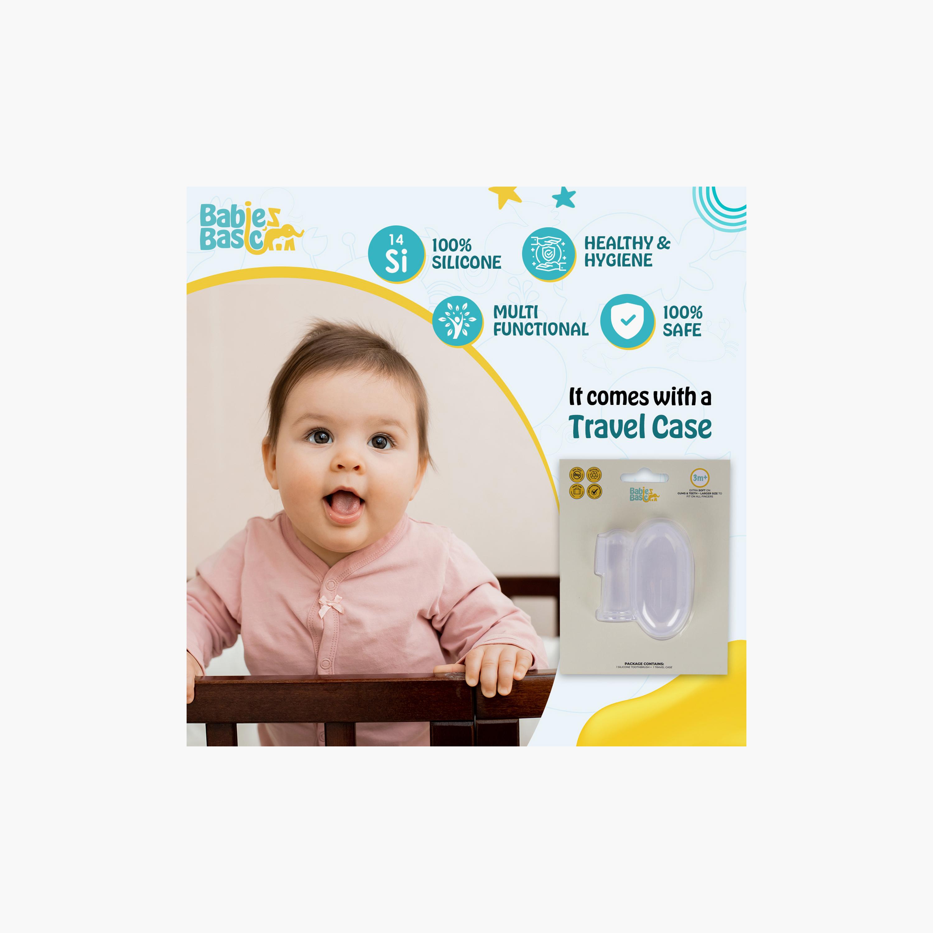 Babies Basic 2-Piece Silicone Toothbrush with Travel Case-baby-bathandcare-oralcare-image-3