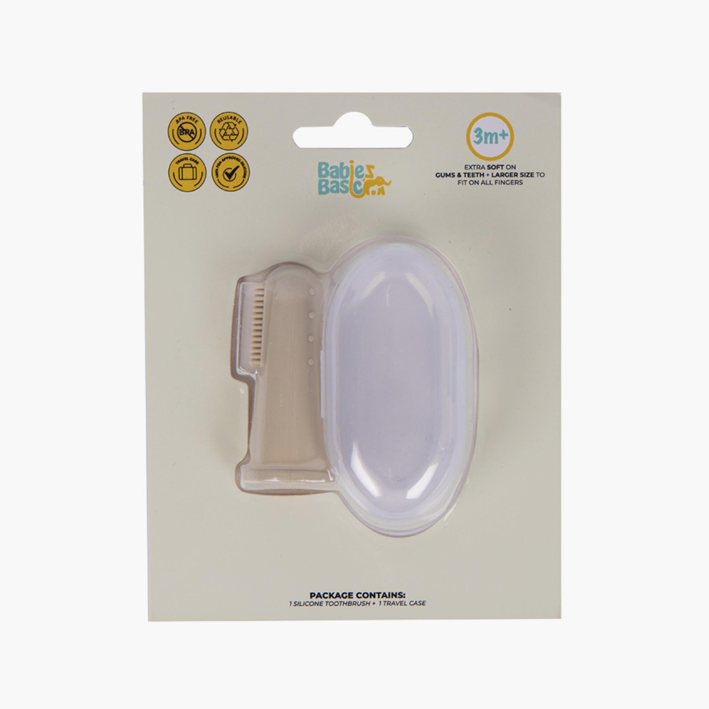 Babies Basic 2-Piece Silicone Toothbrush with Travel Case-baby-bathandcare-oralcare-image-1