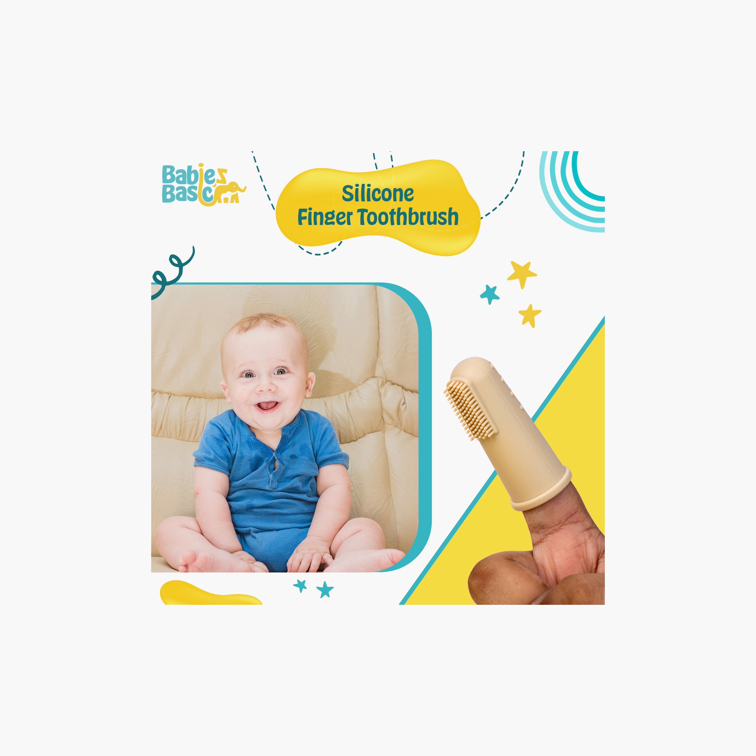 Babies Basic 2-Piece Silicone Toothbrush with Travel Case-baby-bathandcare-oralcare-image-2