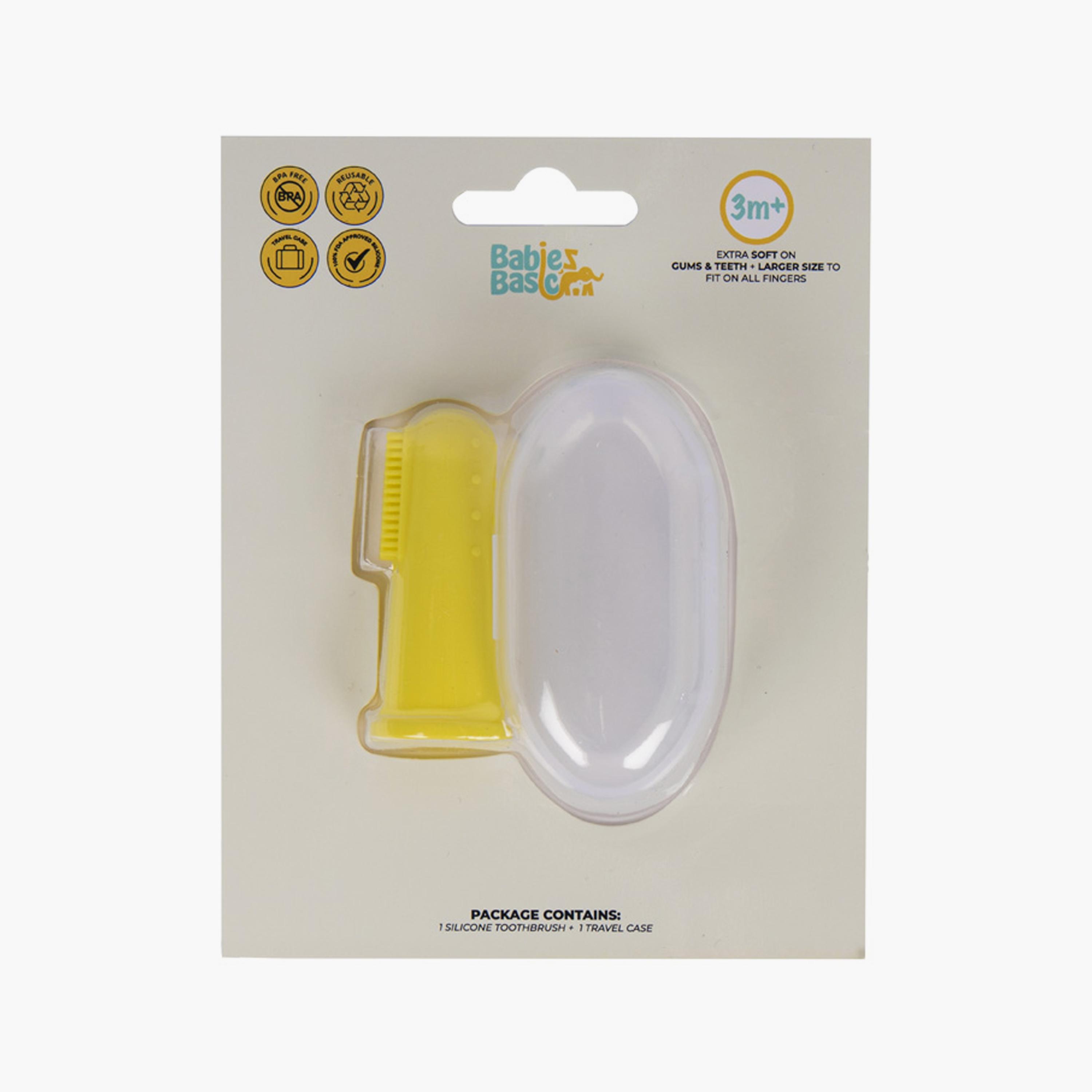 Babies Basic 2-Piece Silicone Toothbrush with Travel Case-baby-bathandcare-oralcare-image-1