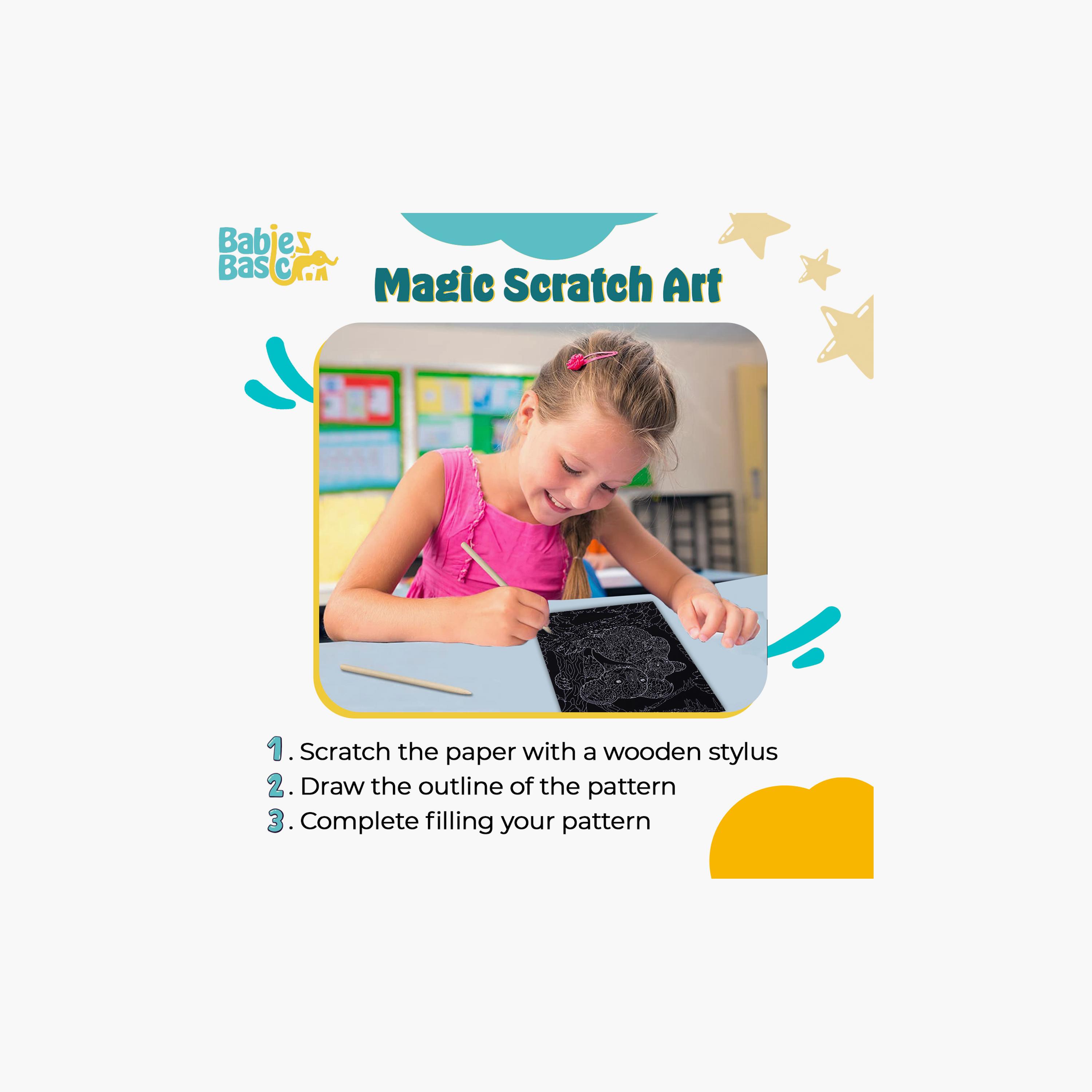 لوحة فنية الخدش السحري من 3 قطع  من بيبيز بيزيك-school-artsandcrafts-image-2