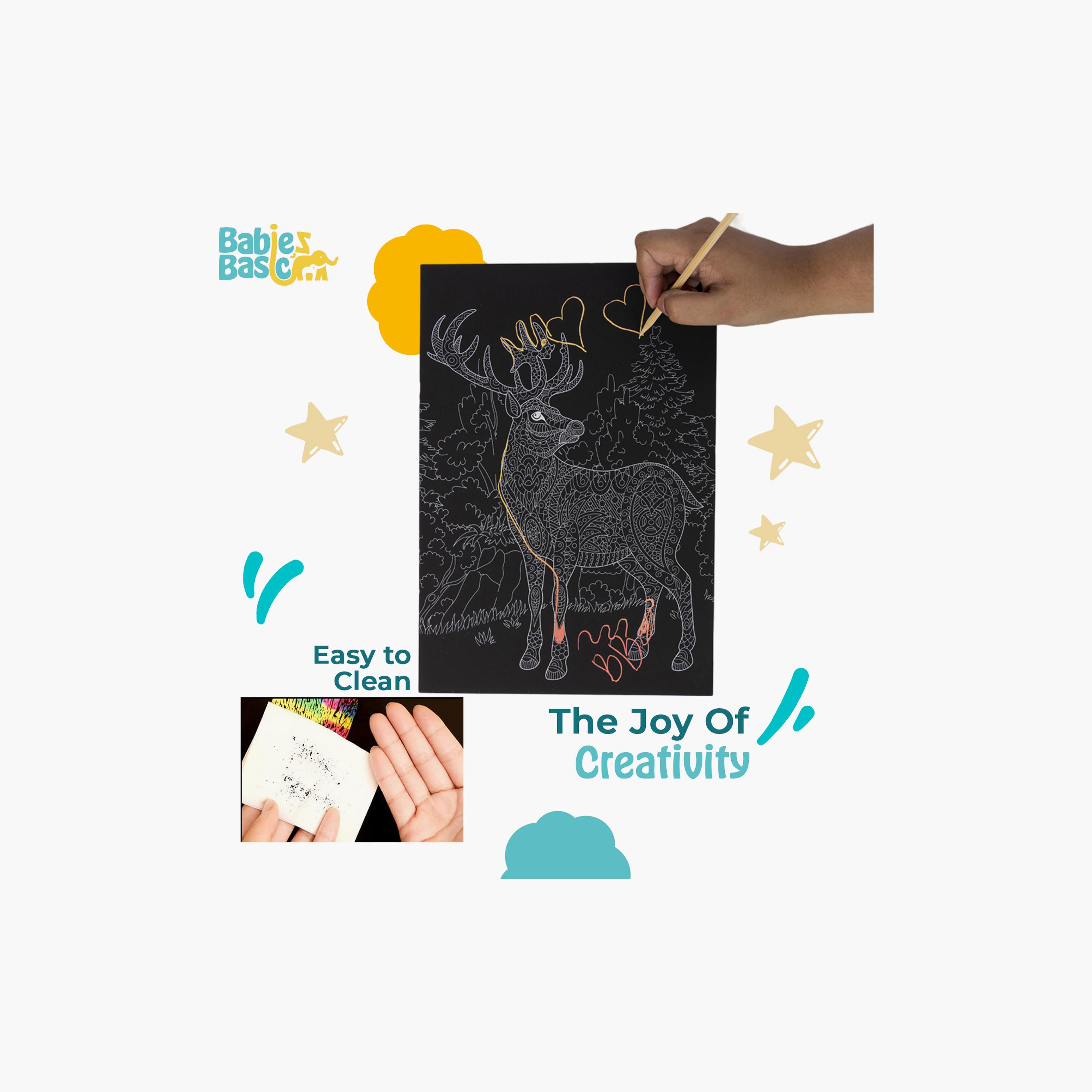لوحة فنية الخدش السحري من 3 قطع  من بيبيز بيزيك-school-artsandcrafts-image-4