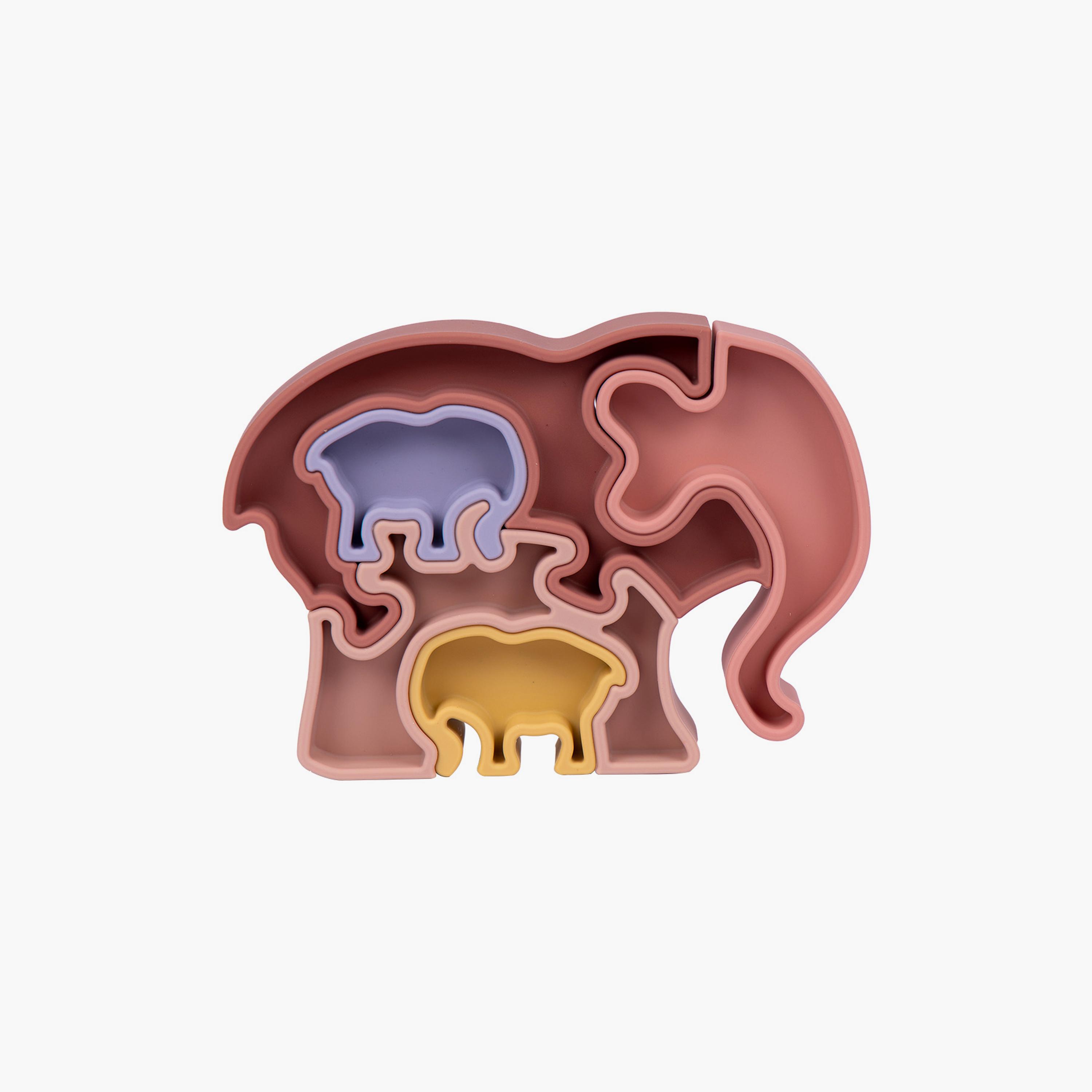 Babies Basic 5-Piece BPA Free Elephant Shaped Silicone Stacking Toy-toys-babyandtoddlertoys-stackingandnestingtoys-image-1