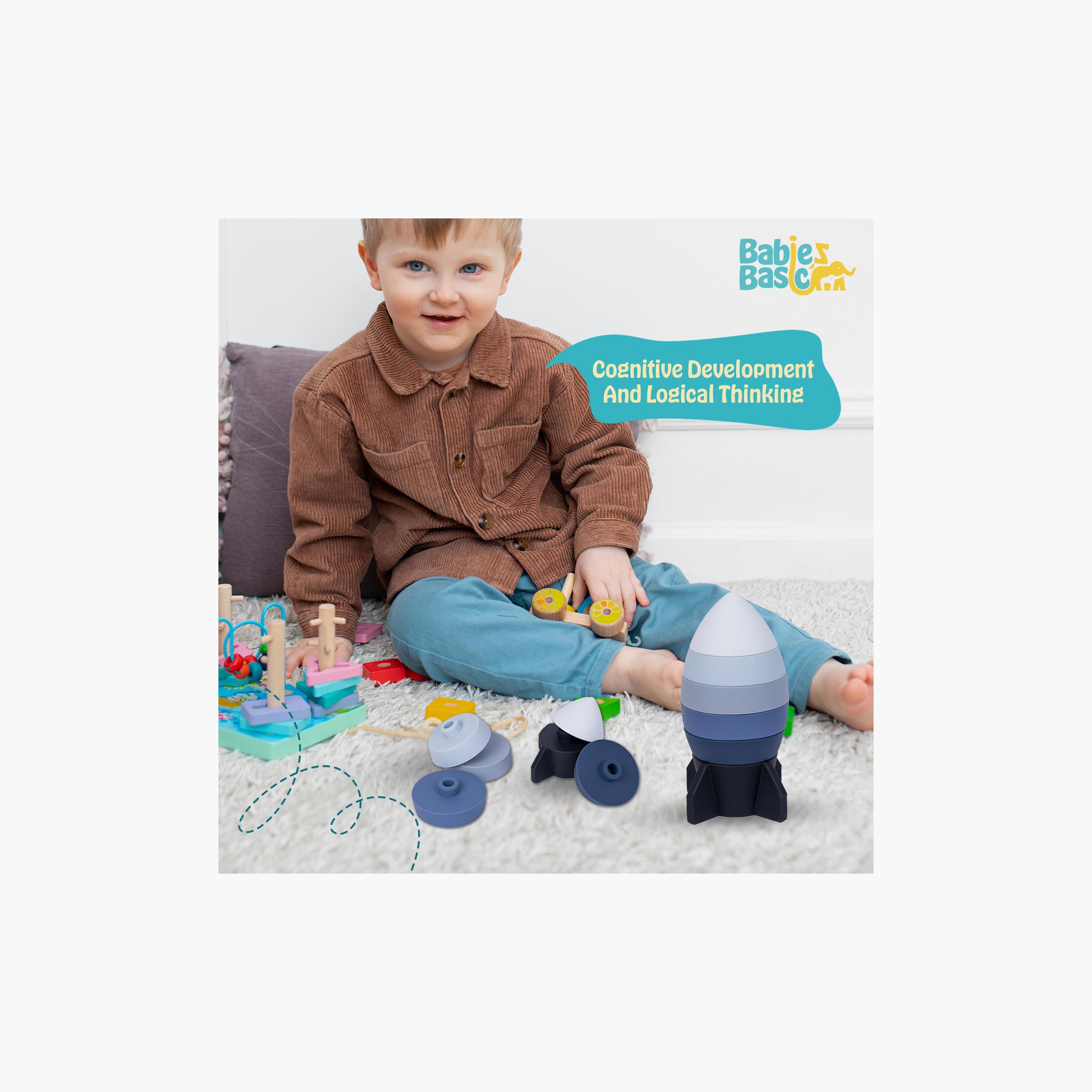 Babies Basic 6-Piece BPA Free Rocket Shaped Silicone Stacking Toy-toys-babyandtoddlertoys-stackingandnestingtoys-image-4