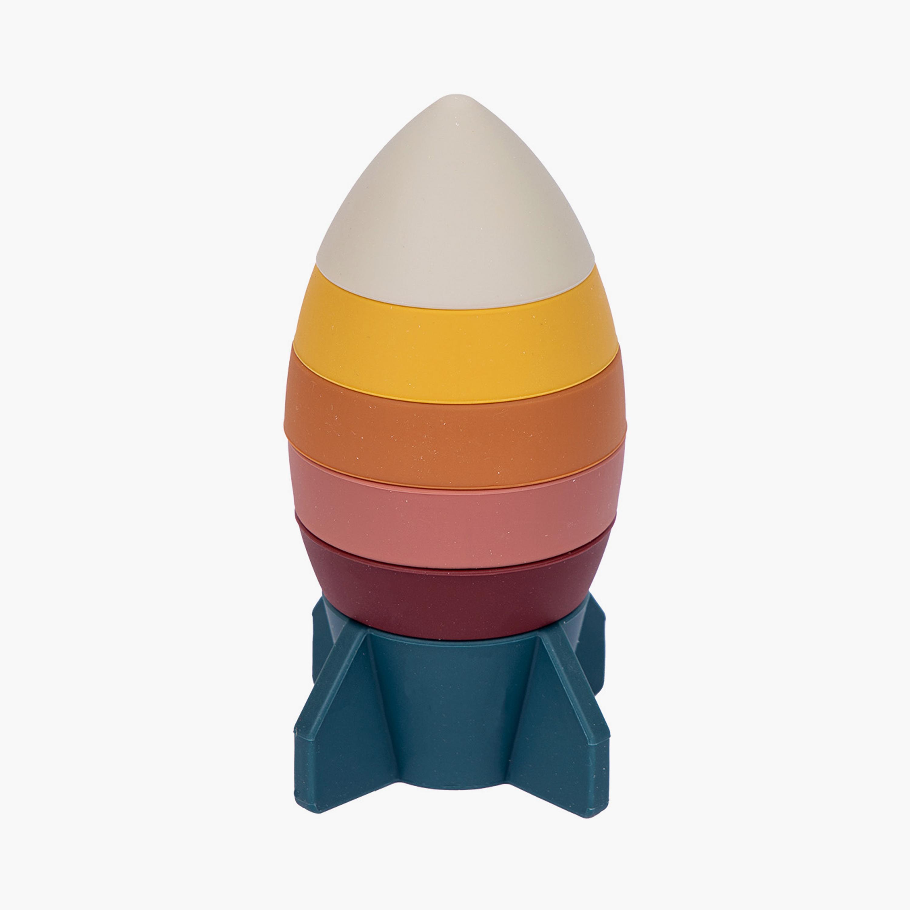 Babies Basic 6-Piece BPA Free Rocket Shaped Silicone Stacking Toy-toys-babyandtoddlertoys-stackingandnestingtoys-image-1