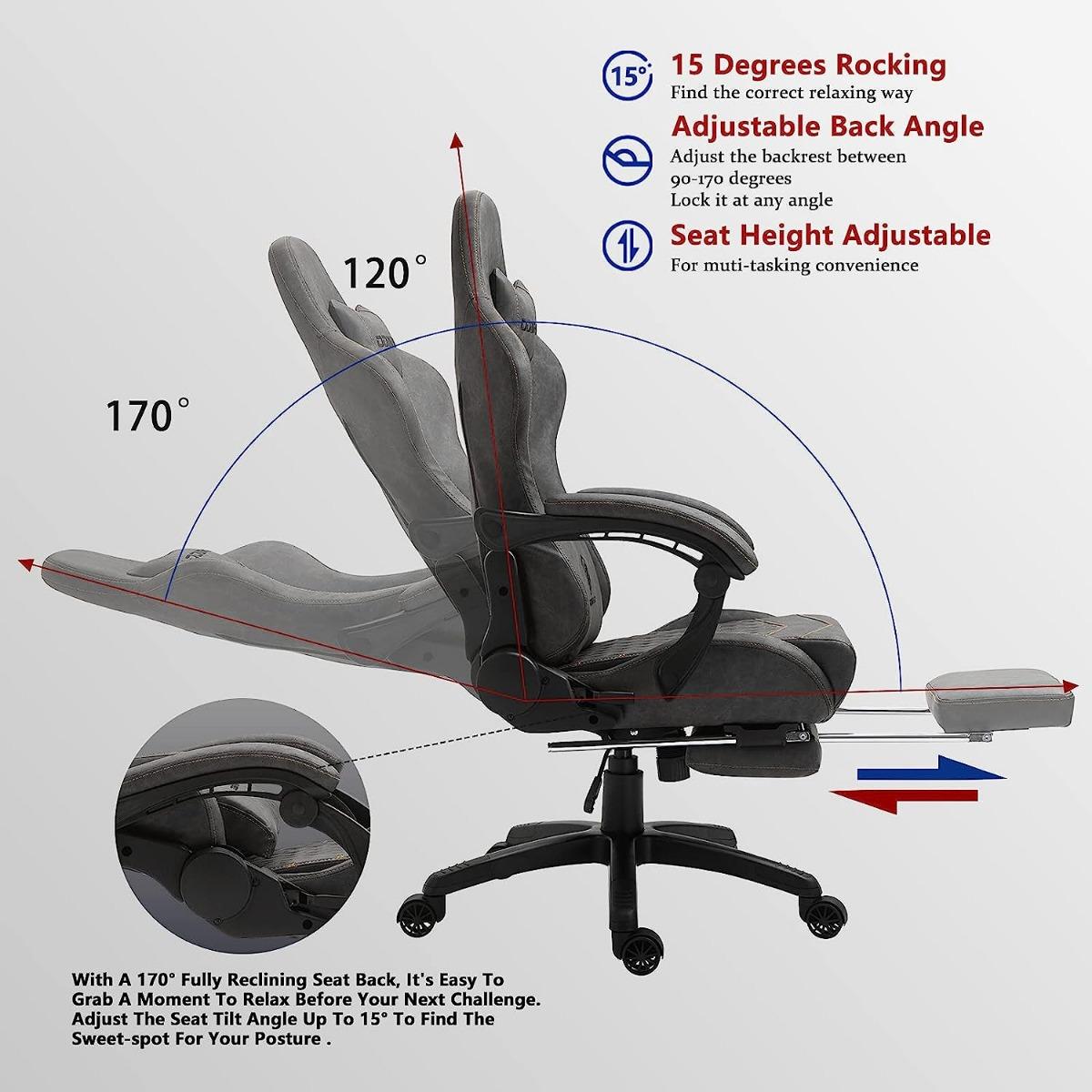 Gaming Chair with Massage Lumbar Support-furniture-livingroom-gameroomfurniture-image-5