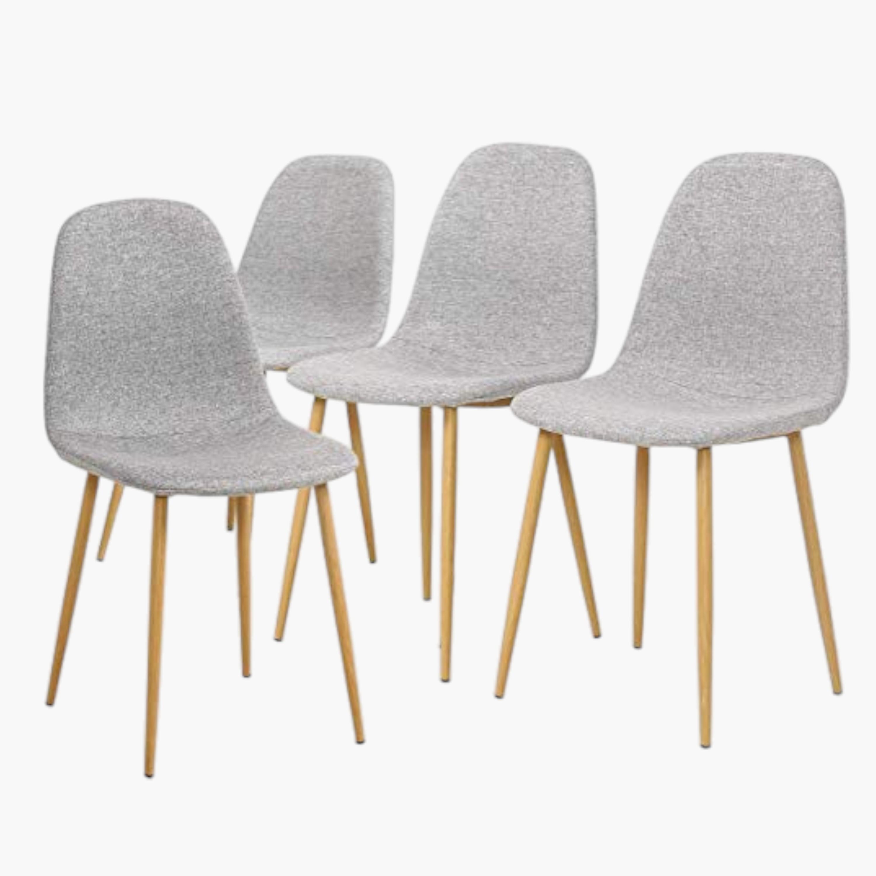 Fabric Armless Dining Chair - Set of 4-furniture-diningroom-chairsandbenches-image-1
