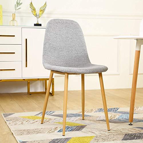 Fabric Armless Dining Chair - Set of 4-furniture-diningroom-chairsandbenches-image-2