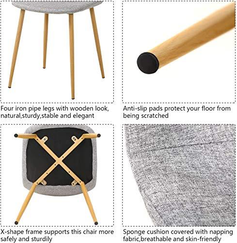 Fabric Armless Dining Chair - Set of 4-furniture-diningroom-chairsandbenches-image-5