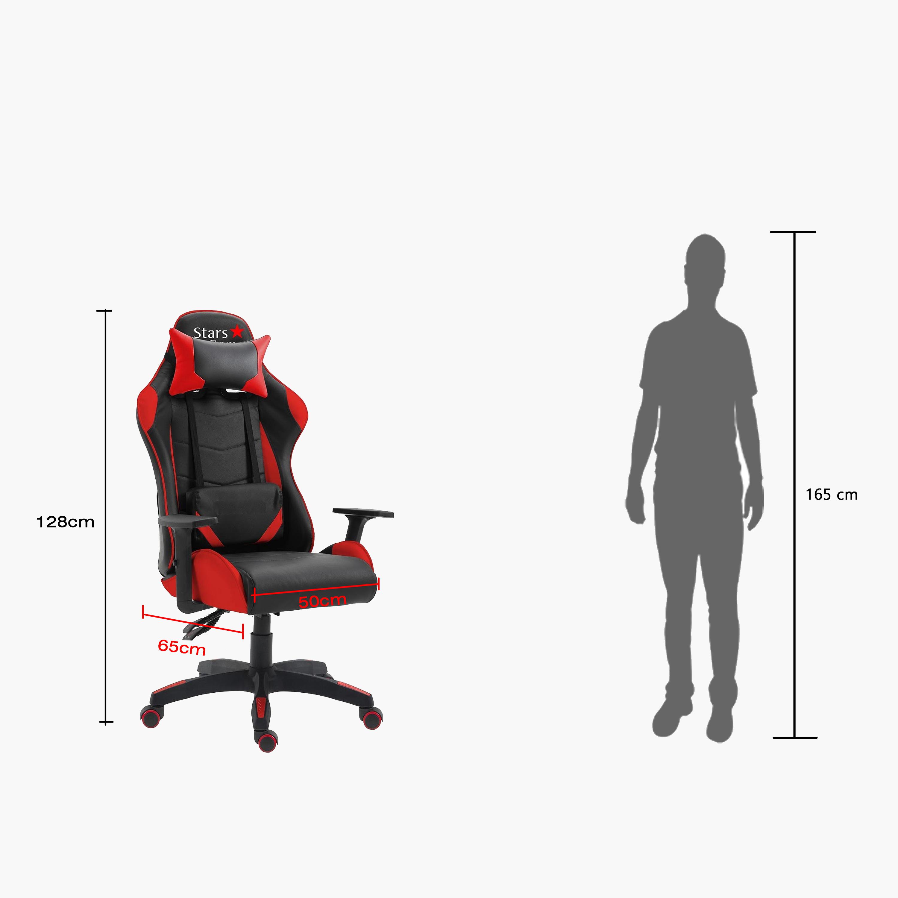 High-Back Height Adjustable Gaming Chair-furniture-livingroom-gameroomfurniture-image-5