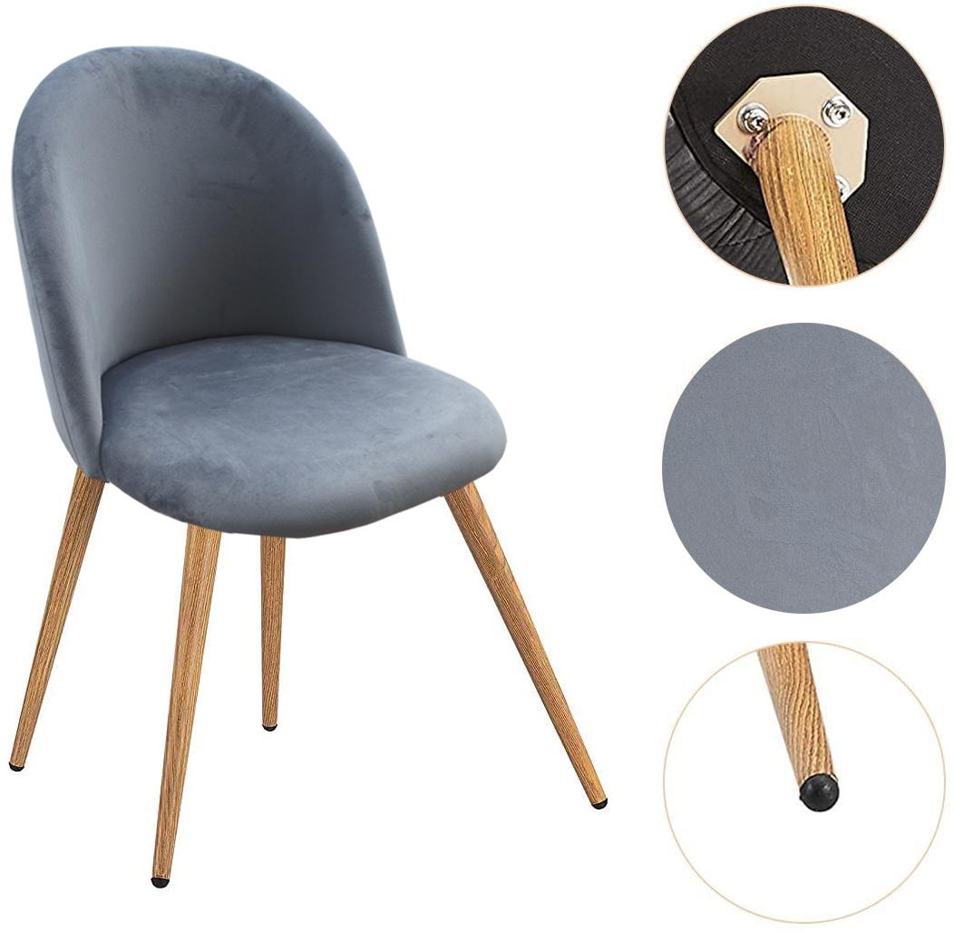كراسي سُفرة مخملية دون مساند ذراعين قطعتين من ماهماي-furniture-diningroom-chairsandbenches-image-8