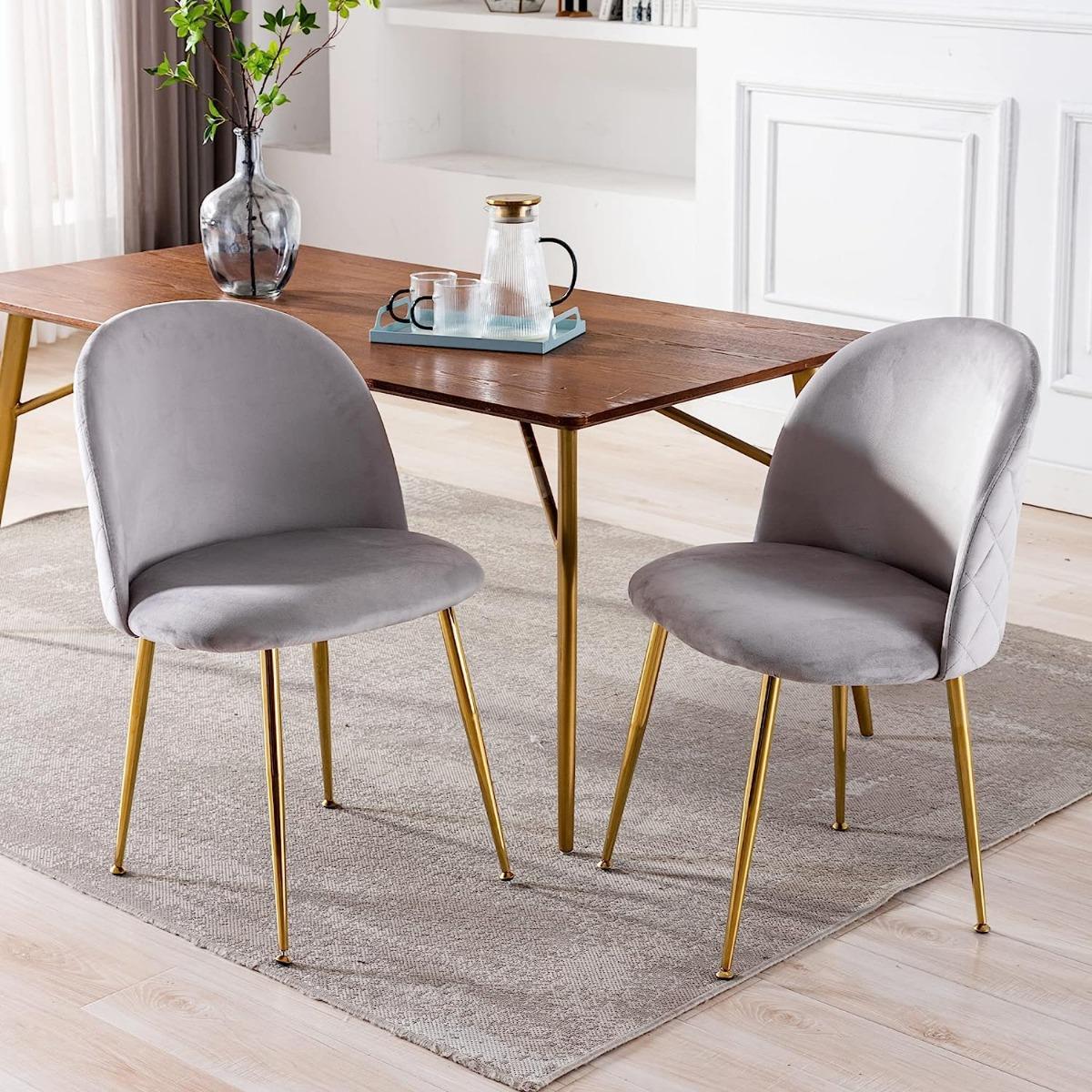 Velvet Armless Dining Chair-furniture-diningroom-chairsandbenches-image-2