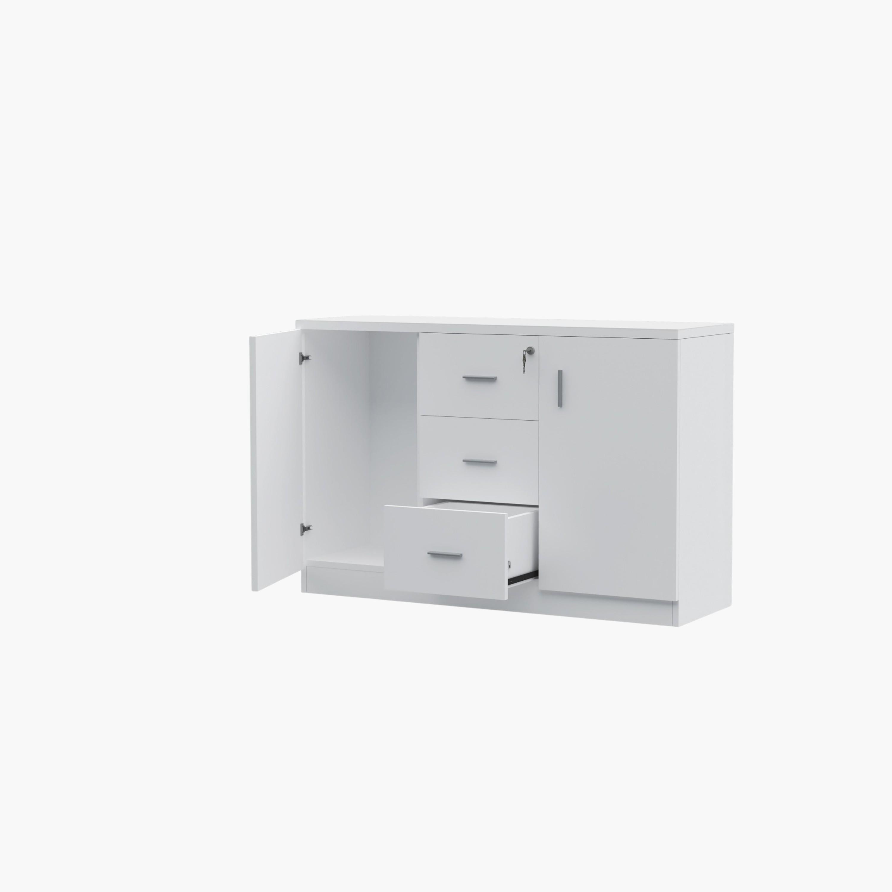 Carre Carre Table with Drawers- 120x40x80 cm-furniture-bedroom-chestofdrawers-image-1