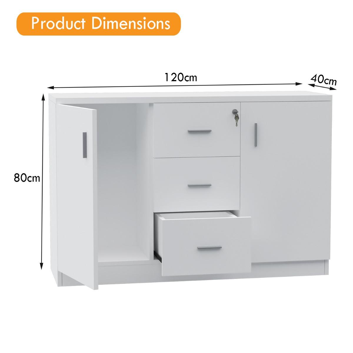 Carre Carre Table with Drawers- 120x40x80 cm-furniture-bedroom-chestofdrawers-image-5