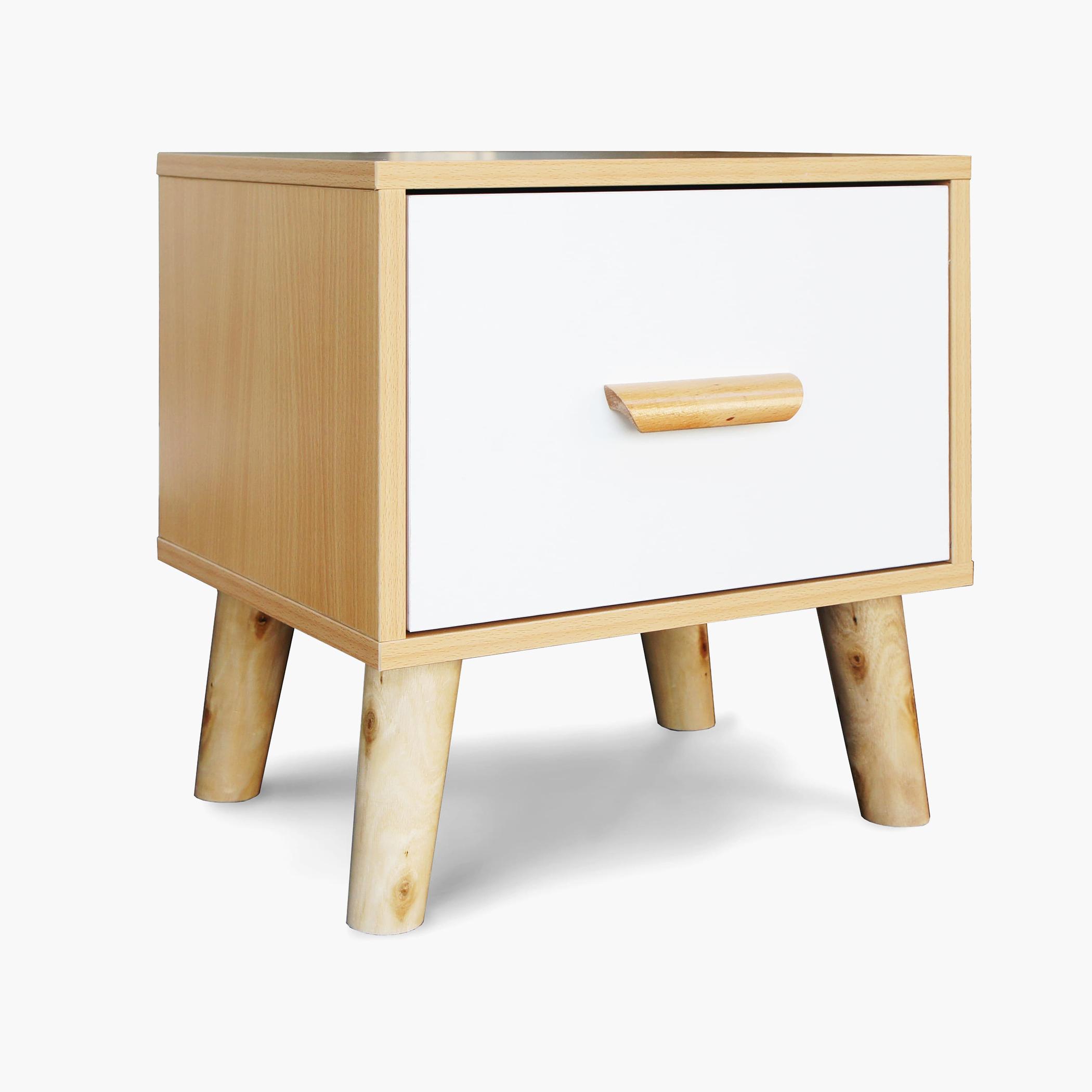 Wooden Top Side Table with Drawer-furniture-bedroom-nightstands-image-3