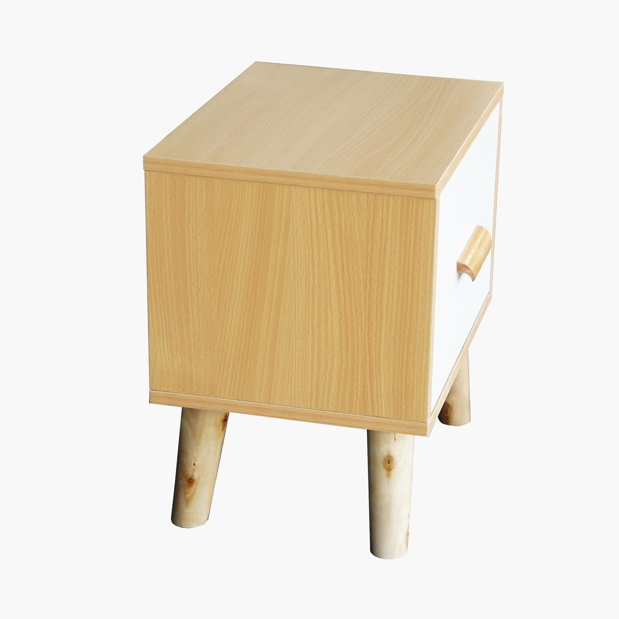 Wooden Top Side Table with Drawer-furniture-bedroom-nightstands-image-5