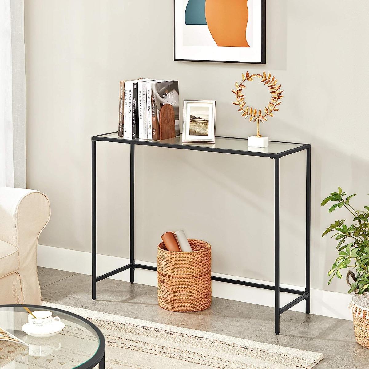 Tempered Glass Console Table - 100x35x80 cm-furniture-livingroom-consoletablesandmirrors-image-2