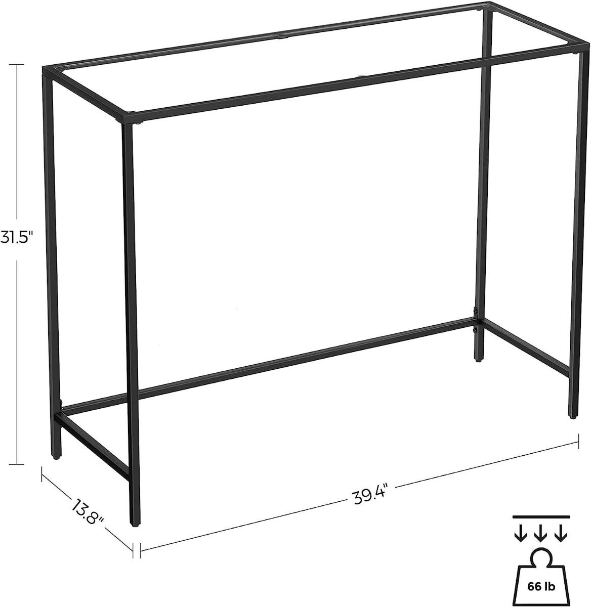 Tempered Glass Console Table - 100x35x80 cm-furniture-livingroom-consoletablesandmirrors-image-3