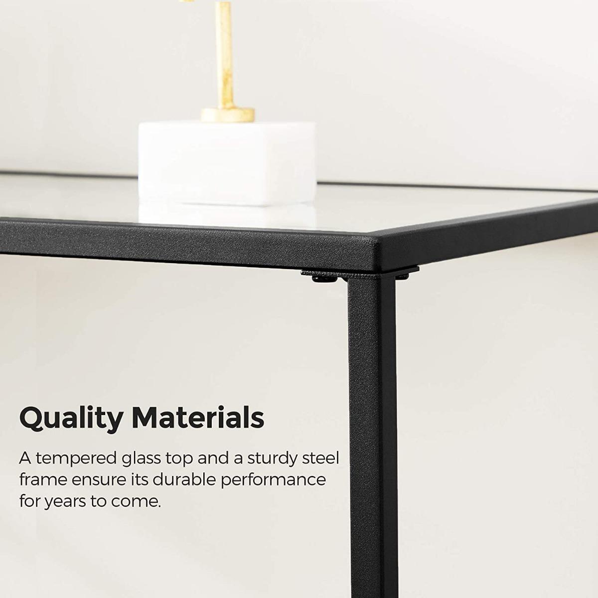 Tempered Glass Console Table - 100x35x80 cm-furniture-livingroom-consoletablesandmirrors-image-5