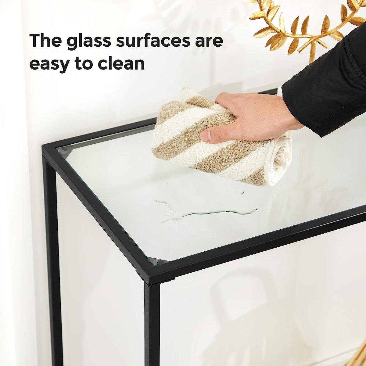 Tempered Glass Console Table - 100x35x80 cm-furniture-livingroom-consoletablesandmirrors-image-6