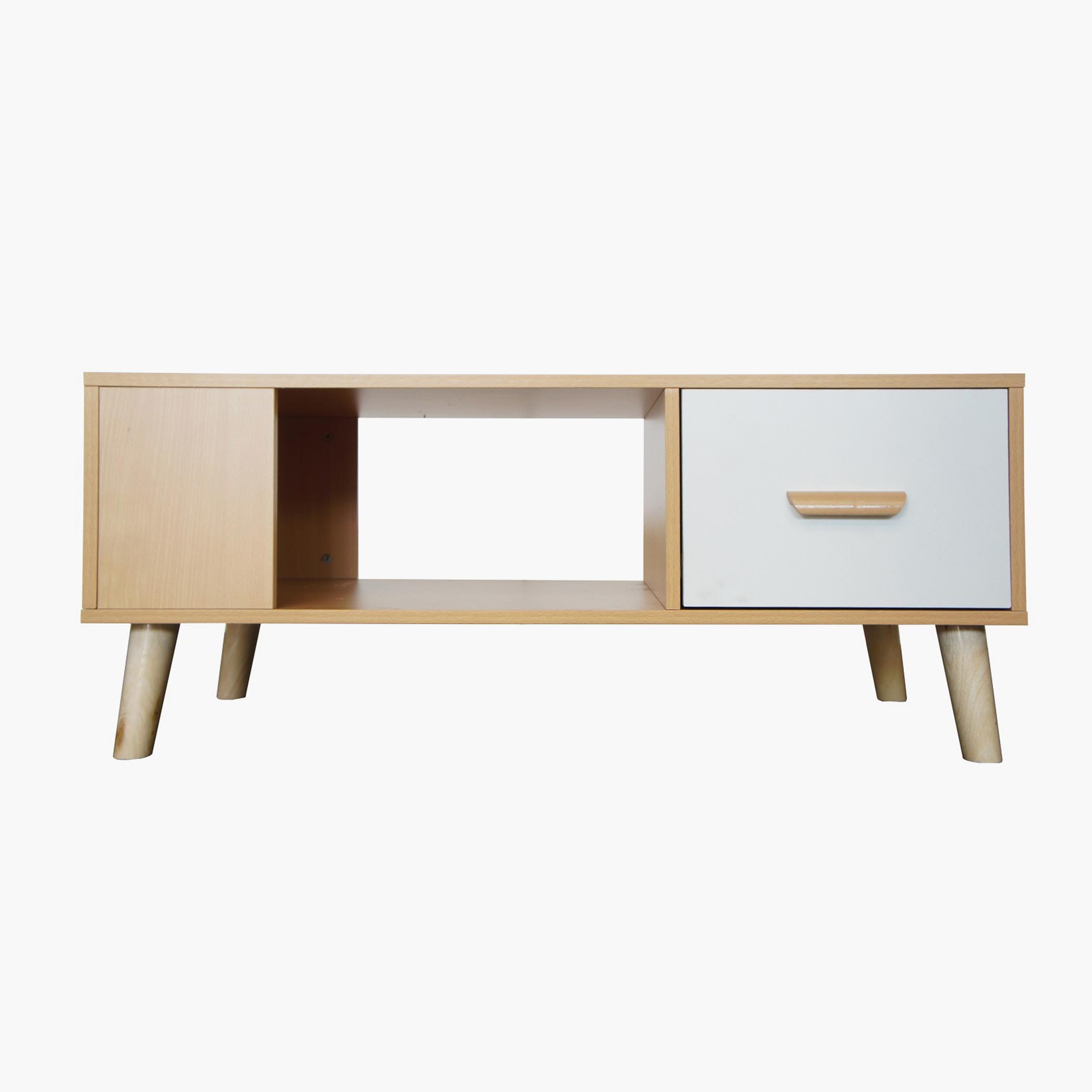 طاولة قهوة بسطح خشبي مع درج من ماهمايي- 100x50x42 سم-furniture-livingroom-coffeetables-image-2