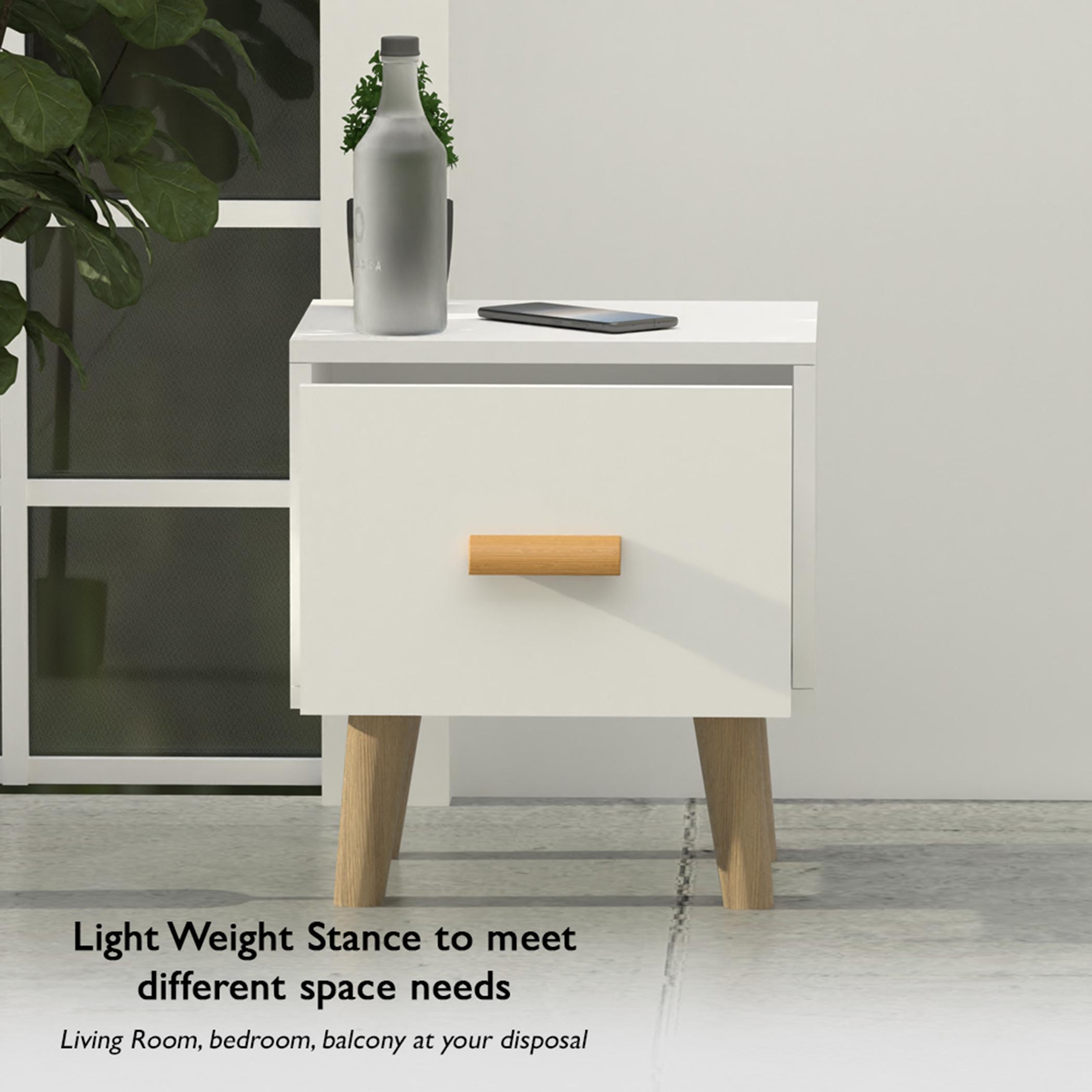 طقم طاولات جانبية بسطح خشب قطعتين مع درج من ماهماي - 40x30x42 سم-furniture-bedroom-nightstands-image-4