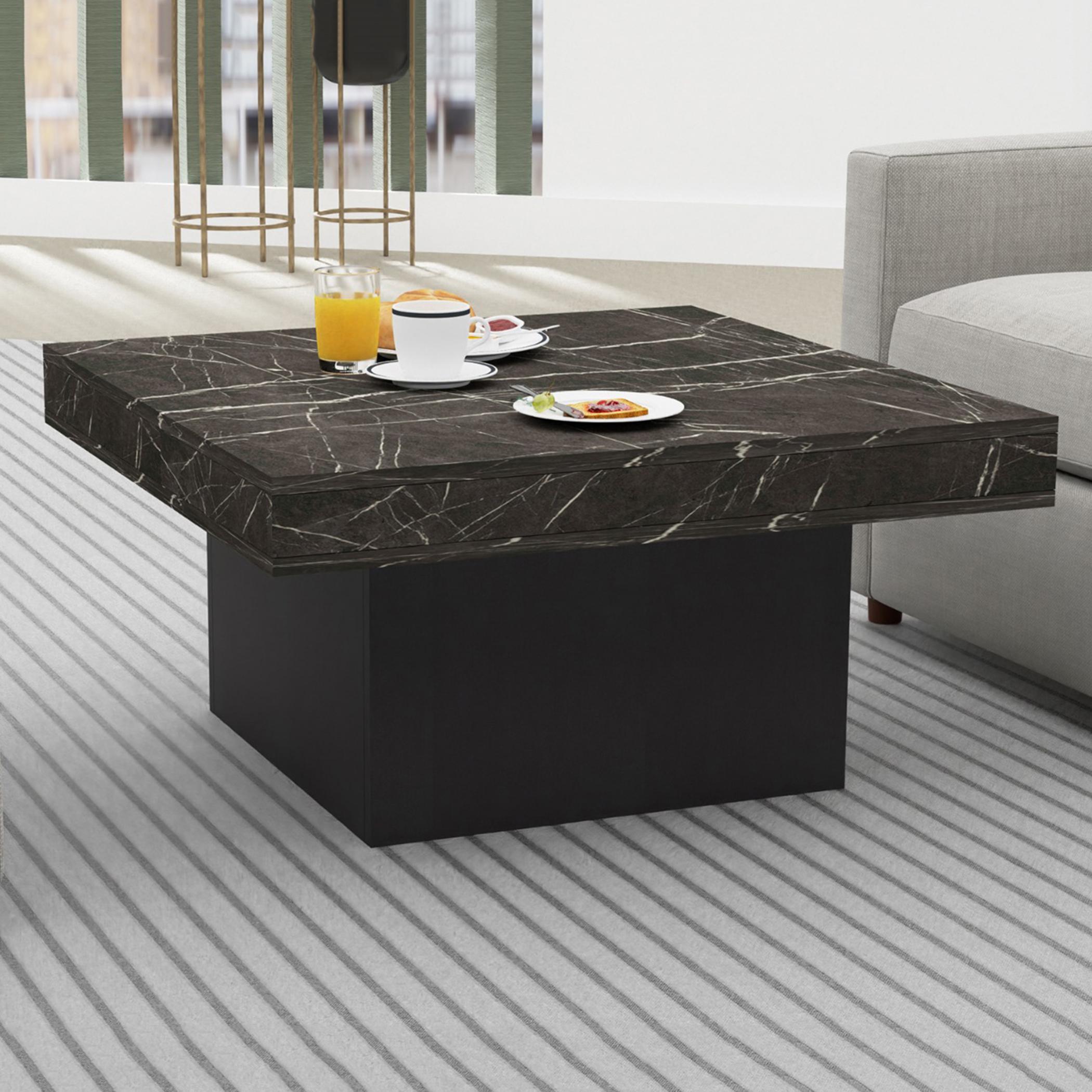 Modern Wooden Top Coffee Table - 90x90x45 cm-furniture-livingroom-coffeetables-image-4