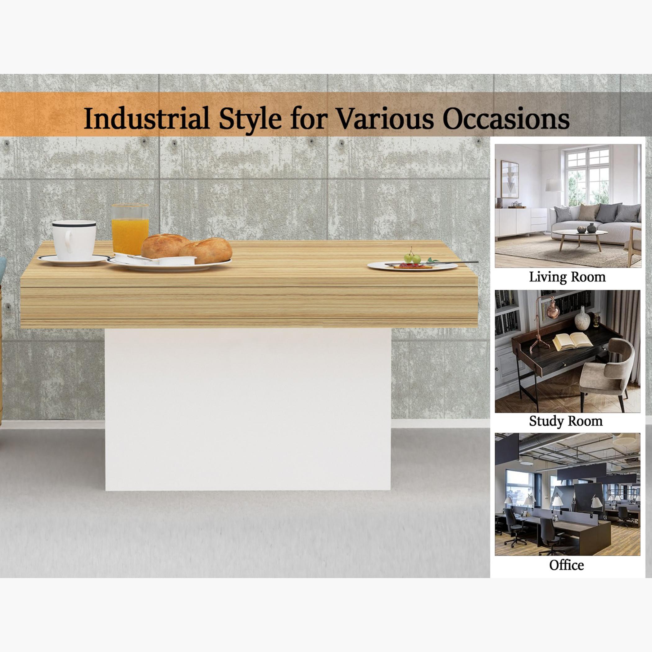 Modern Wooden Coffee Table - 90x90x45 cm-furniture-livingroom-coffeetables-image-2