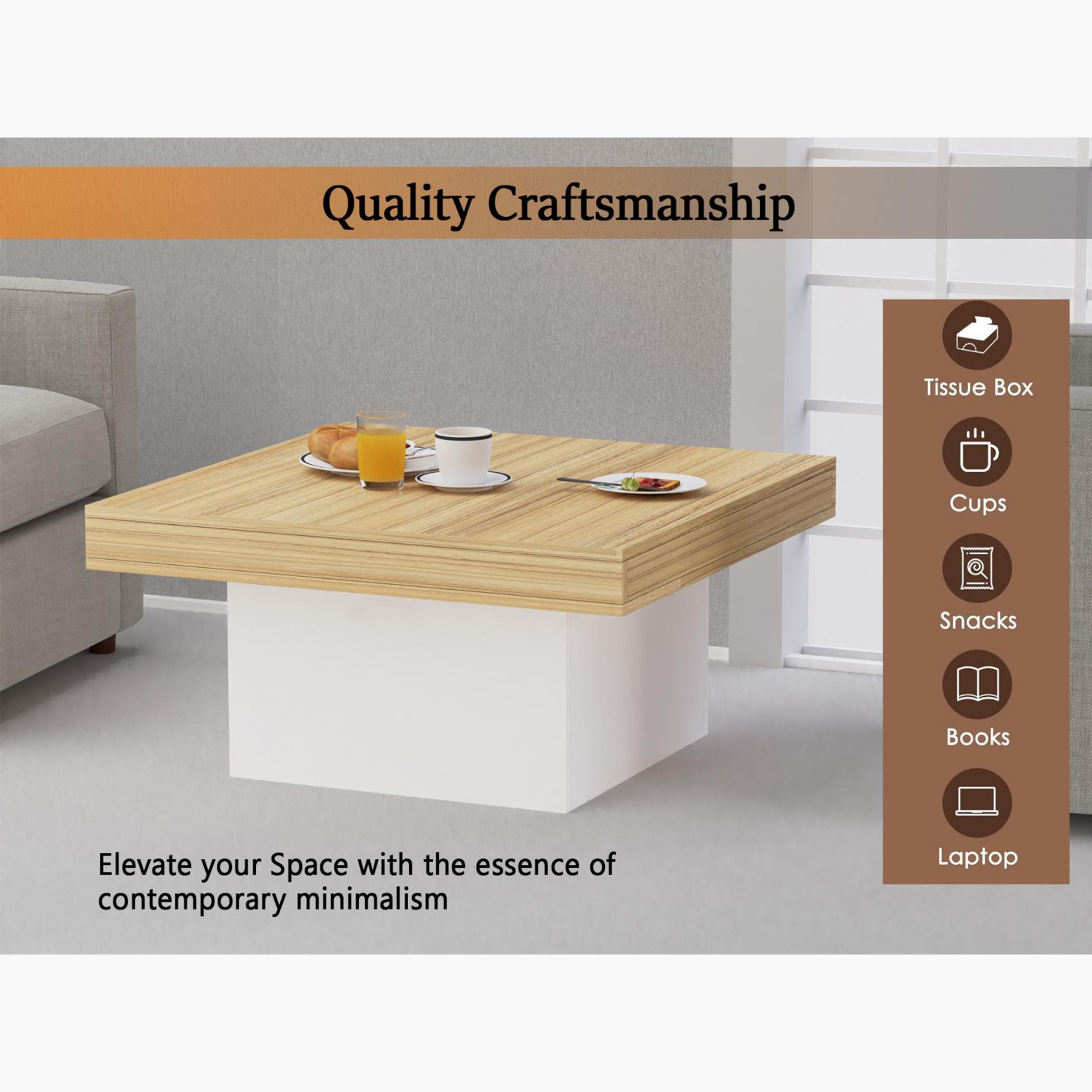 Modern Wooden Coffee Table - 90x90x45 cm-furniture-livingroom-coffeetables-image-3
