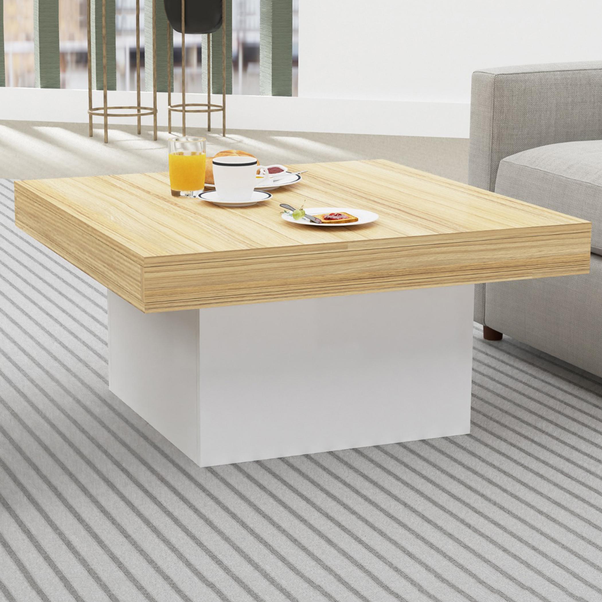 Modern Wooden Coffee Table - 90x90x45 cm-furniture-livingroom-coffeetables-image-4