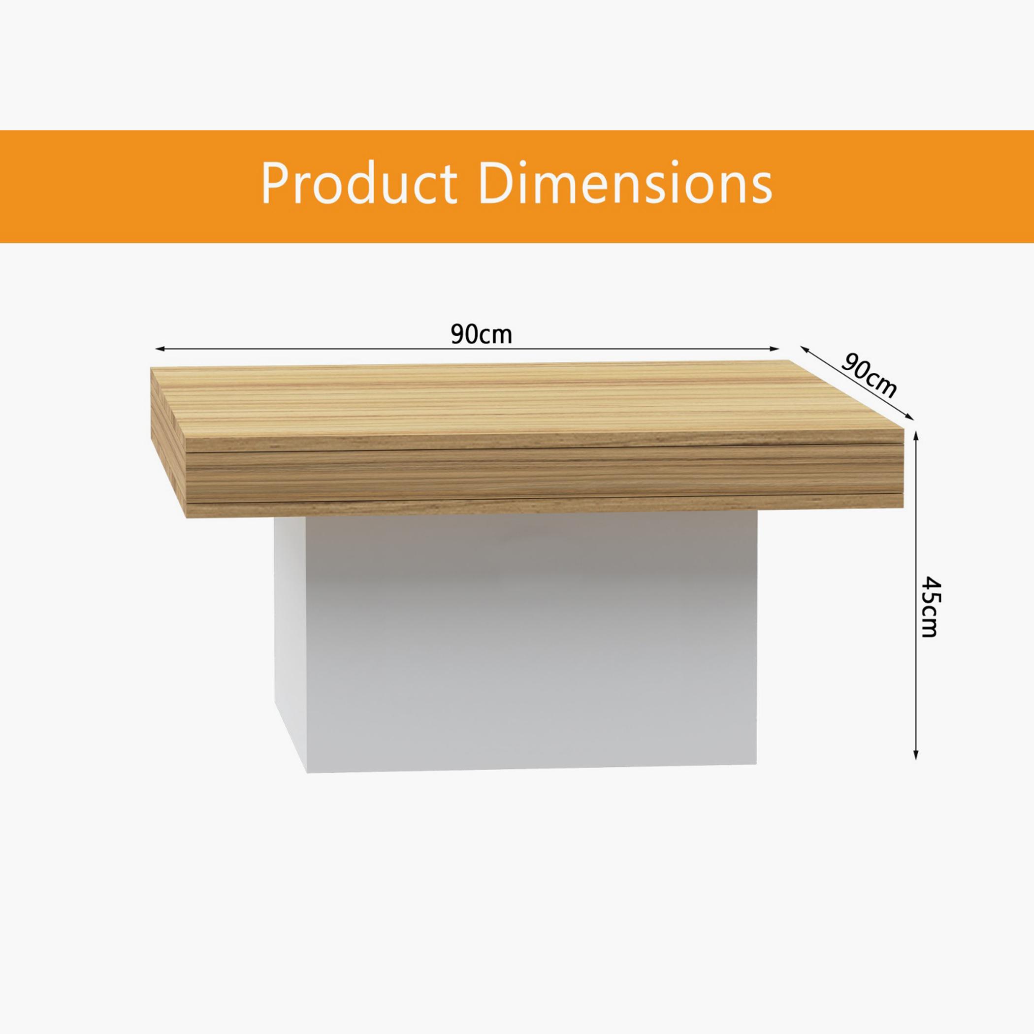 Modern Wooden Coffee Table - 90x90x45 cm-furniture-livingroom-coffeetables-image-5