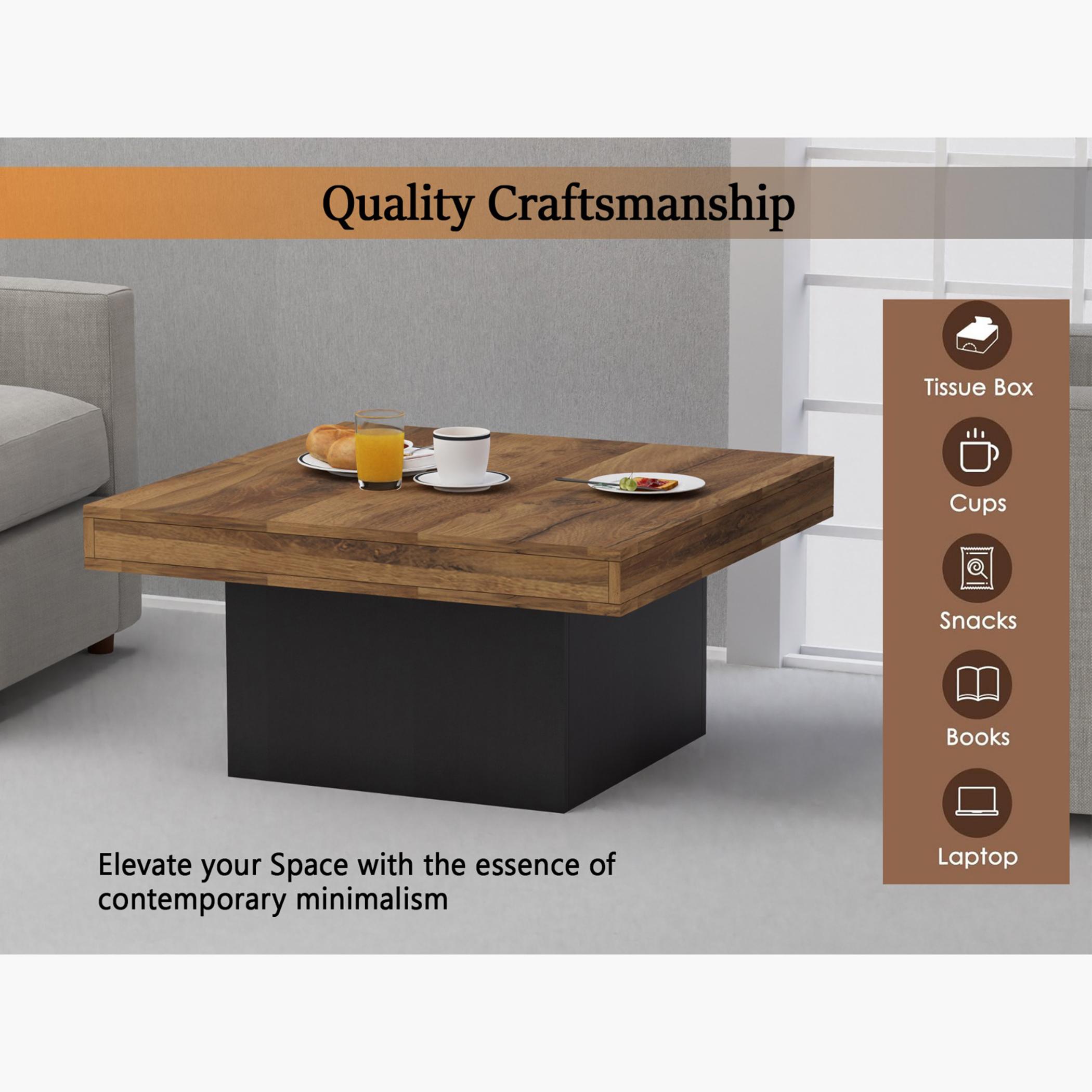 Modern Wooden Coffee Table - 90x90x45 cm-furniture-livingroom-coffeetables-image-3