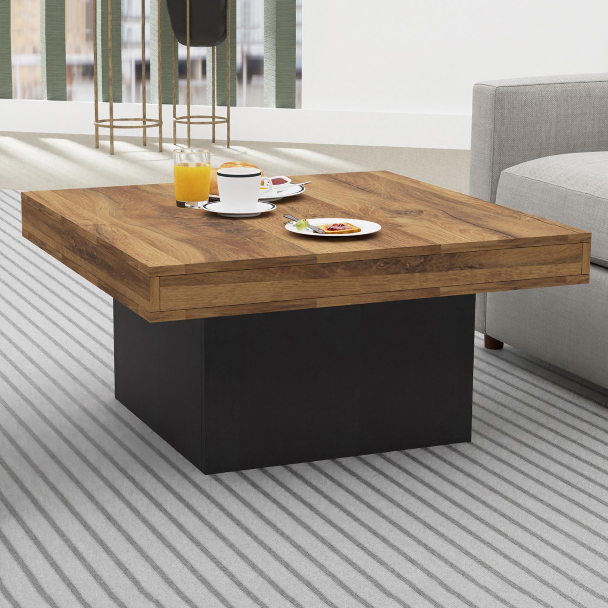 Modern Wooden Coffee Table - 90x90x45 cm-furniture-livingroom-coffeetables-image-4