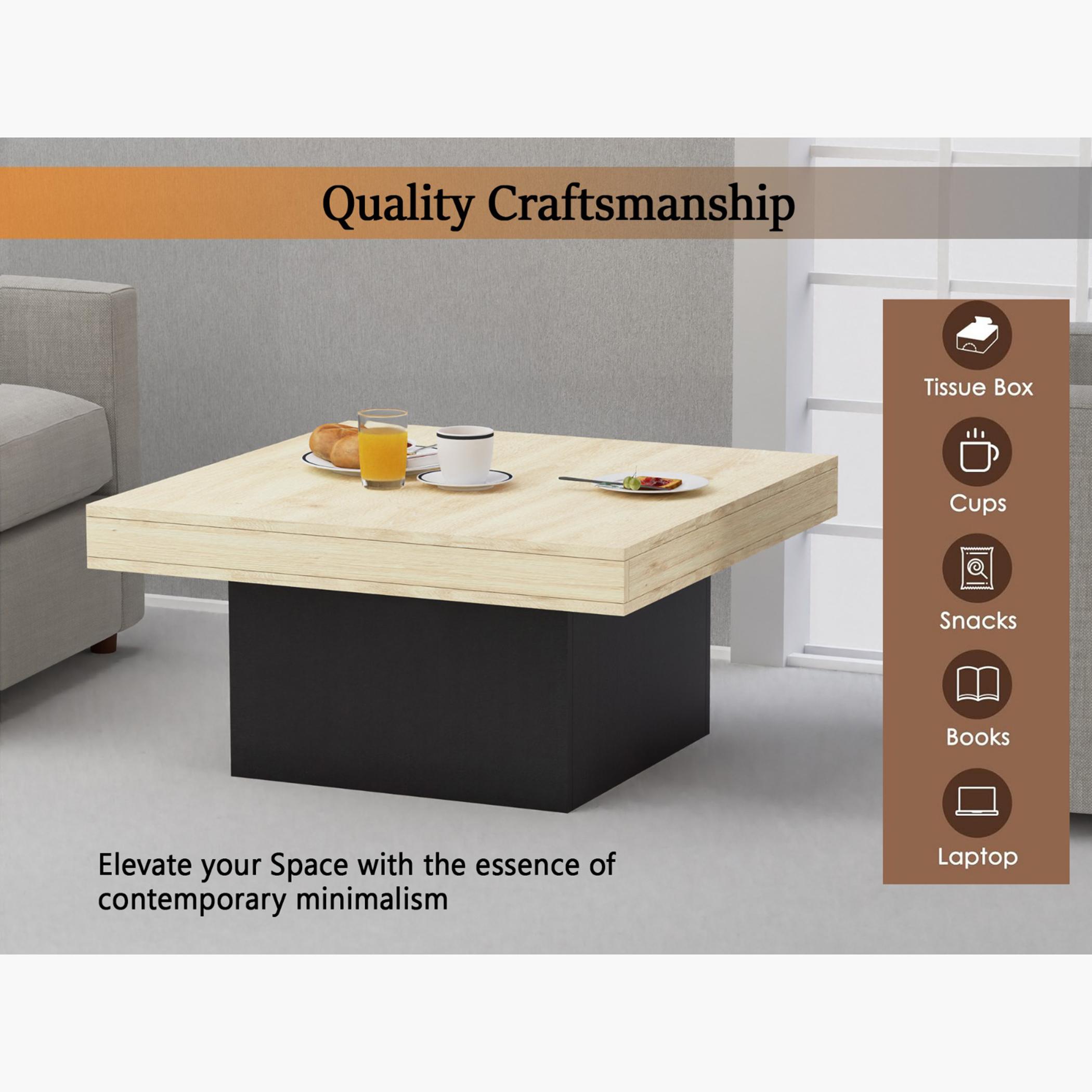 Modern Wooden Coffee Table - 90x90x45 cm-furniture-livingroom-coffeetables-image-3