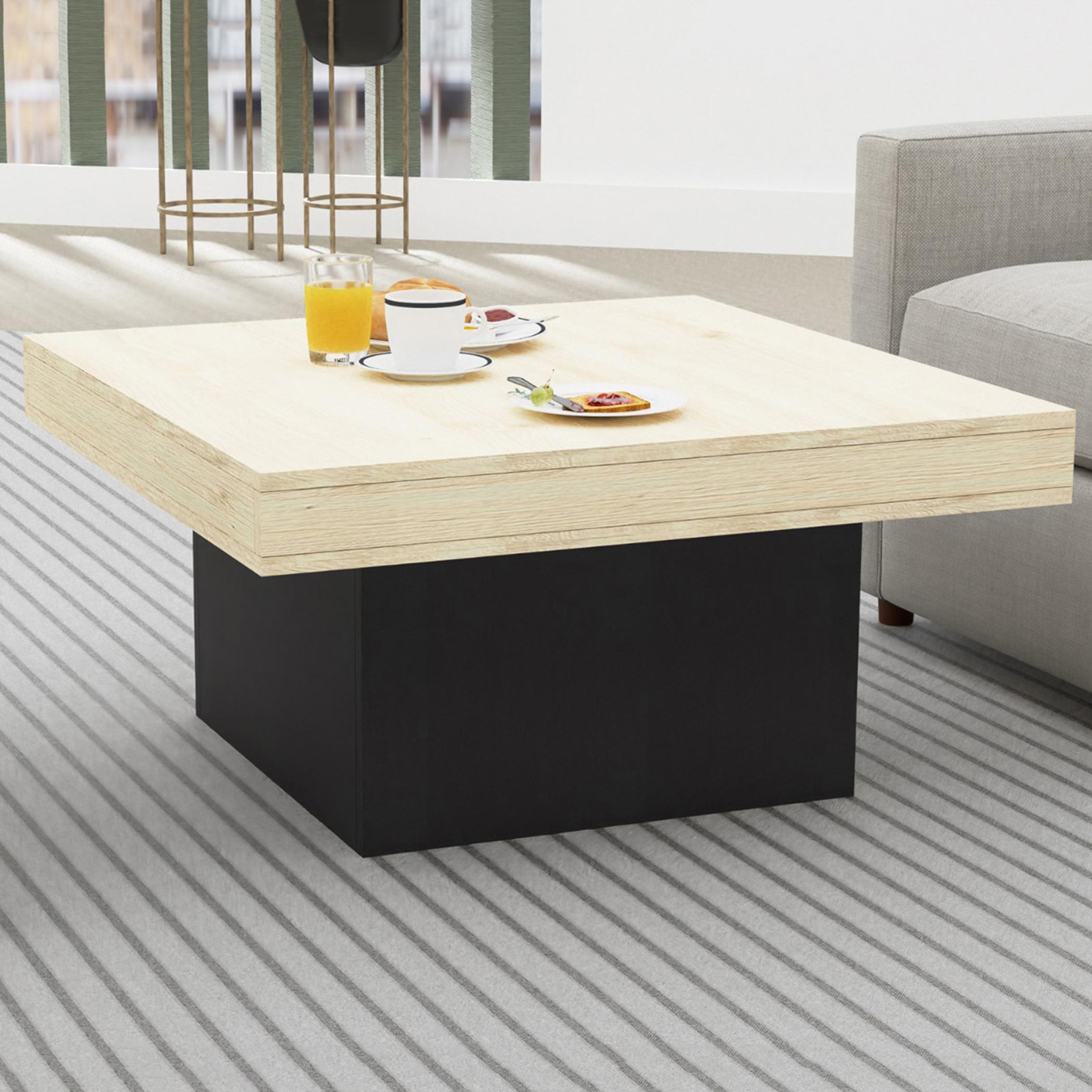 Modern Wooden Coffee Table - 90x90x45 cm-furniture-livingroom-coffeetables-image-4