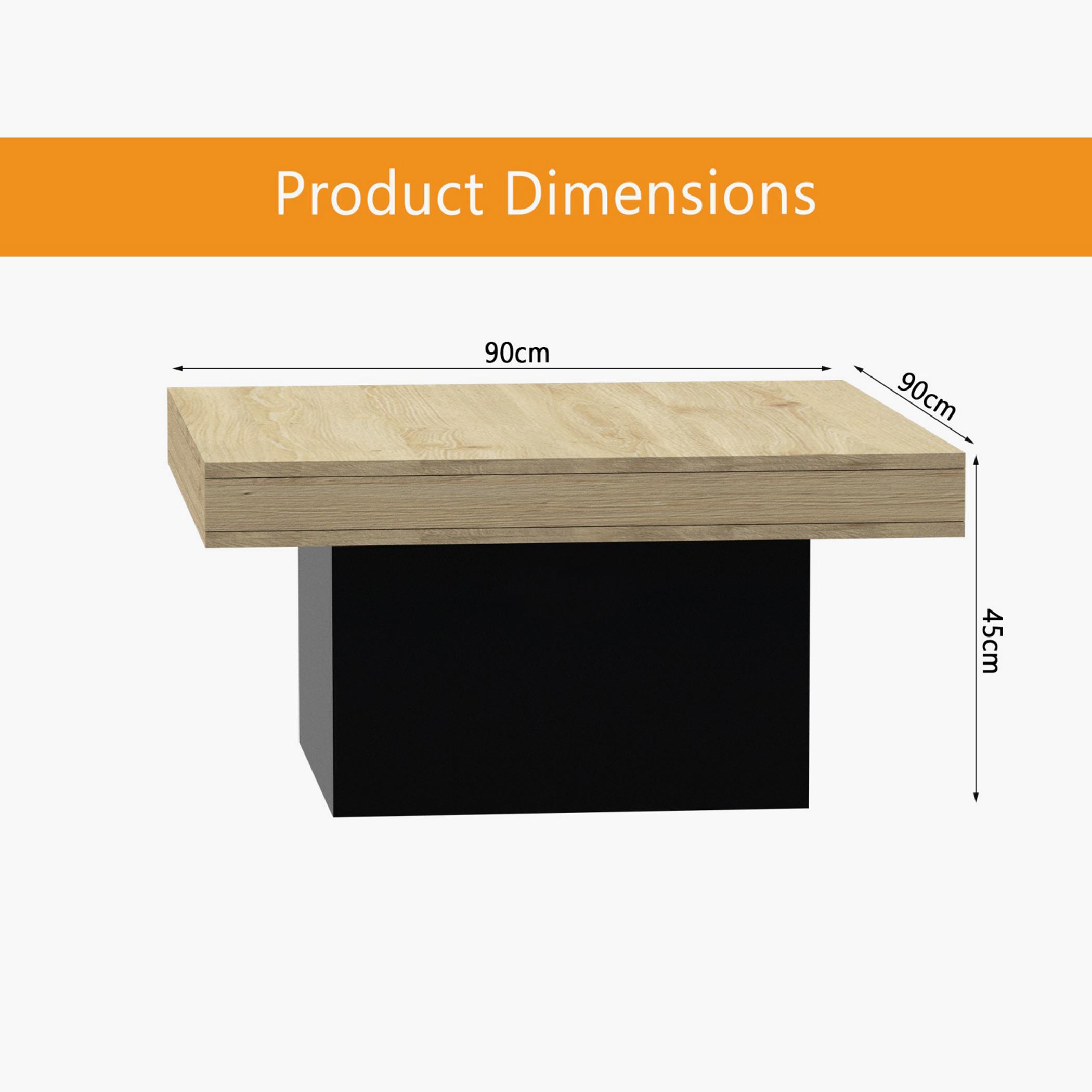 Modern Wooden Coffee Table - 90x90x45 cm-furniture-livingroom-coffeetables-image-5