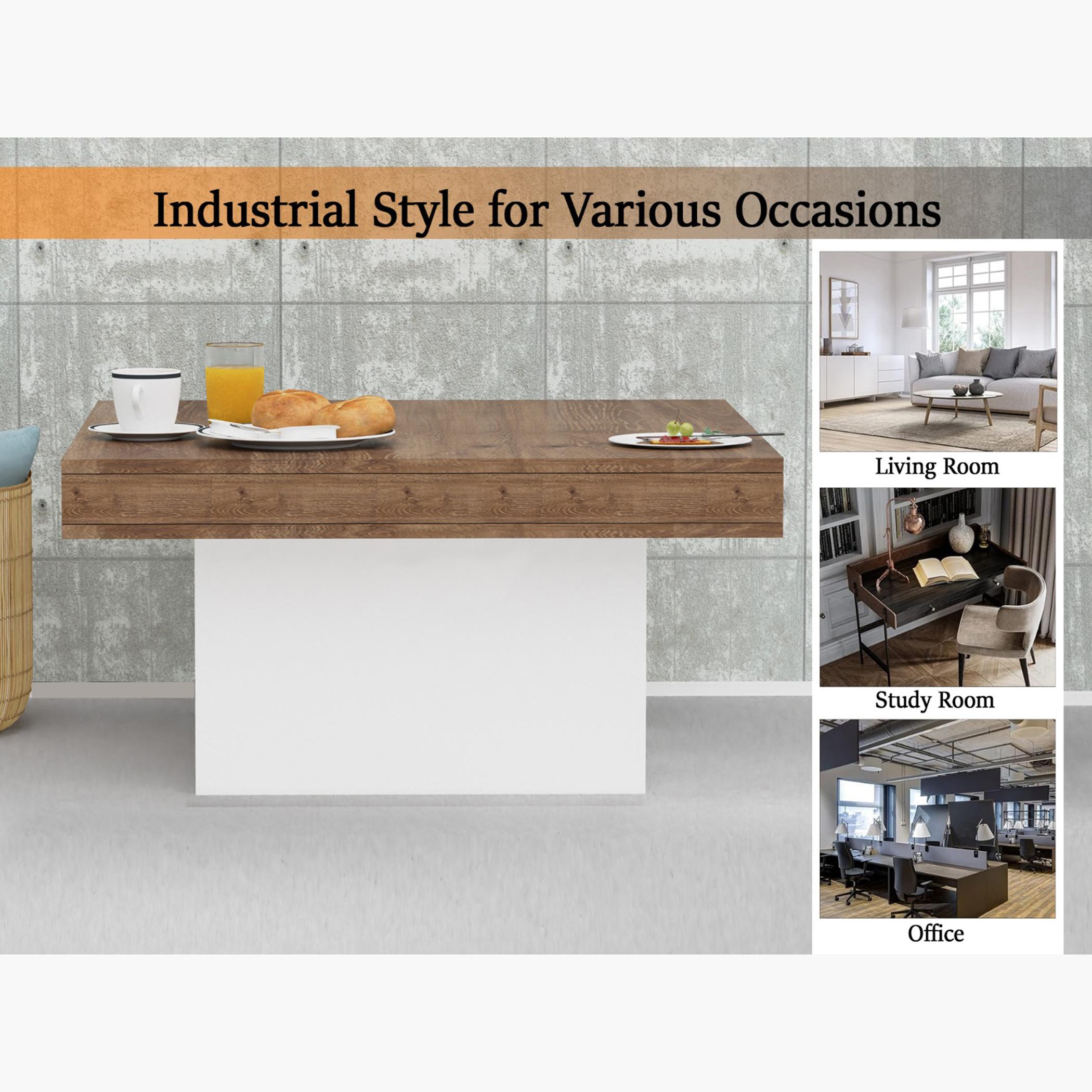 Modern Wooden Coffee Table - 90x90x45 cm-furniture-livingroom-coffeetables-image-2