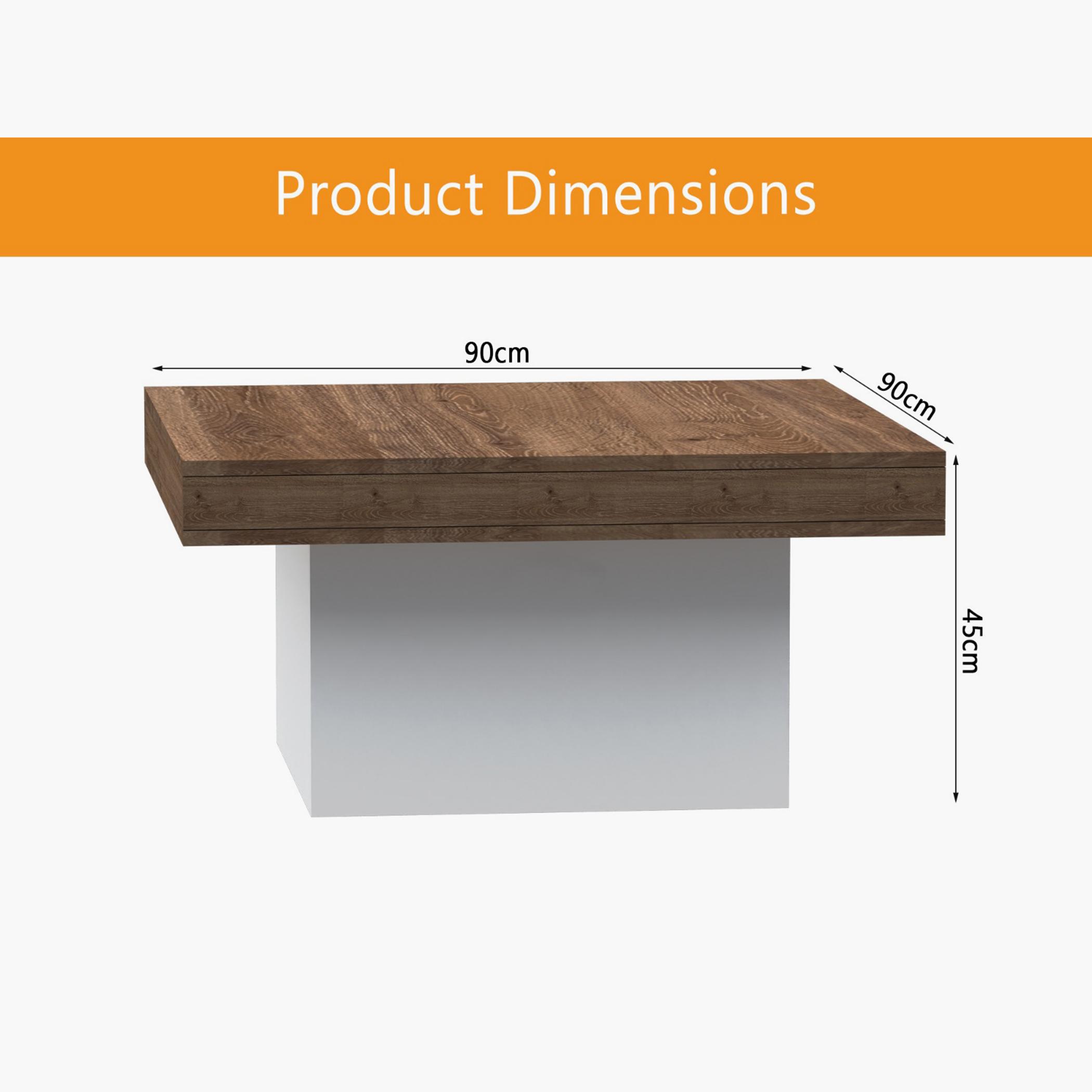 Modern Wooden Coffee Table - 90x90x45 cm-furniture-livingroom-coffeetables-image-5