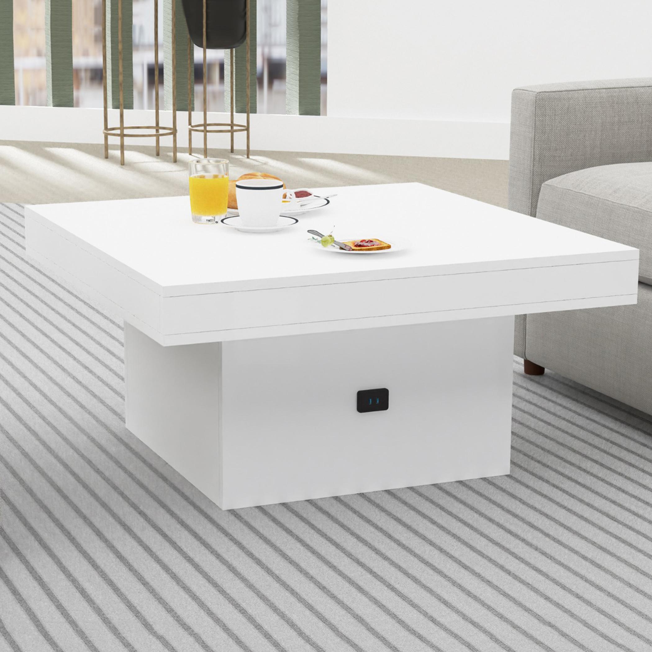 Modern Coffee Table with USB Port - 90x90x45 cm-furniture-livingroom-coffeetables-image-4