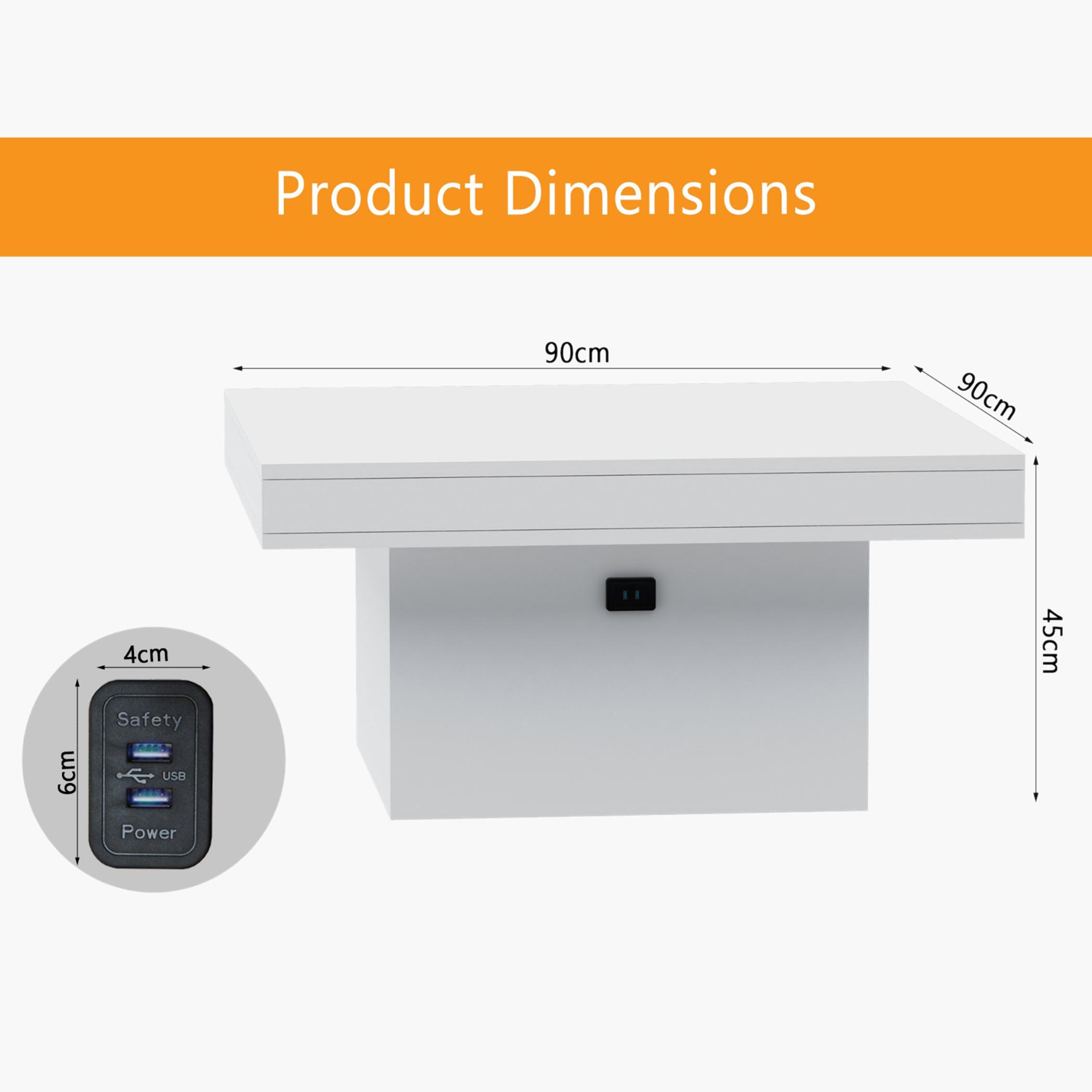Modern Coffee Table with USB Port - 90x90x45 cm-furniture-livingroom-coffeetables-image-5