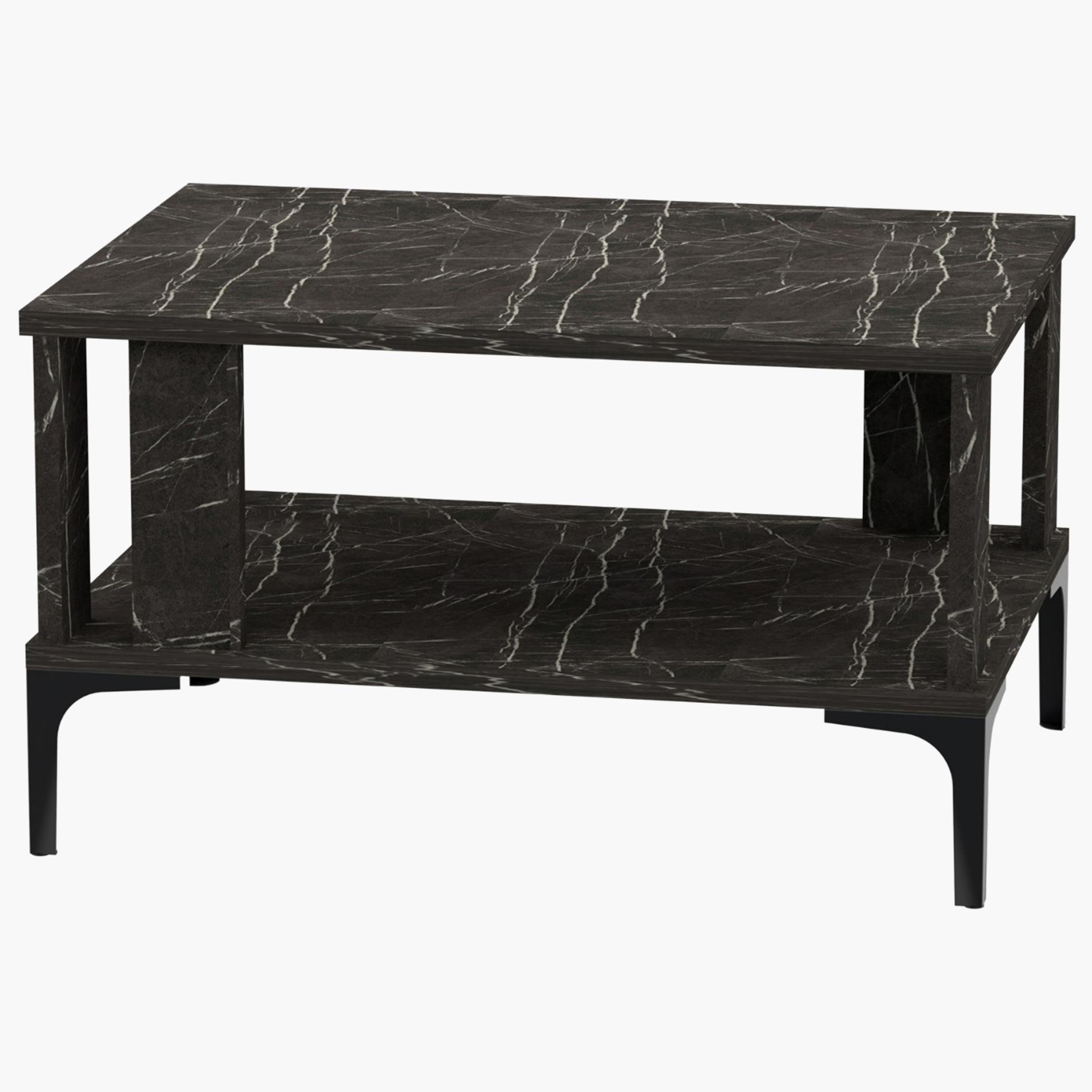 Modern Coffee Table with Storage Shelf - 70x50x40 cm-furniture-livingroom-coffeetables-image-1