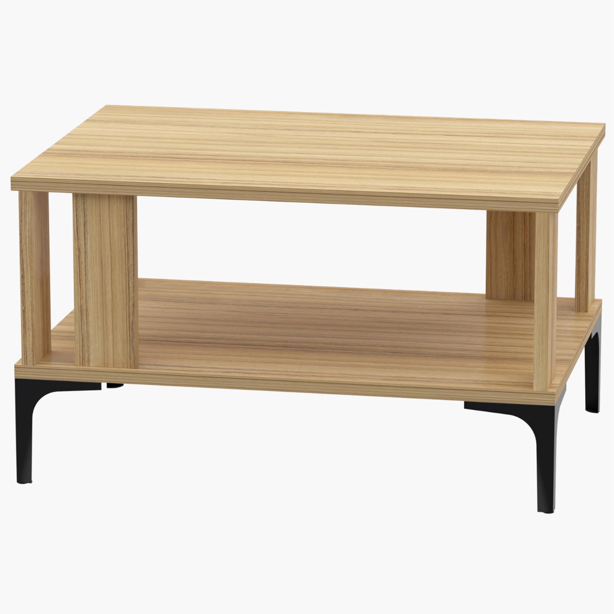 Modern Coffee Table with Storage Shelf - 70x50x40 cm-furniture-livingroom-coffeetables-image-1